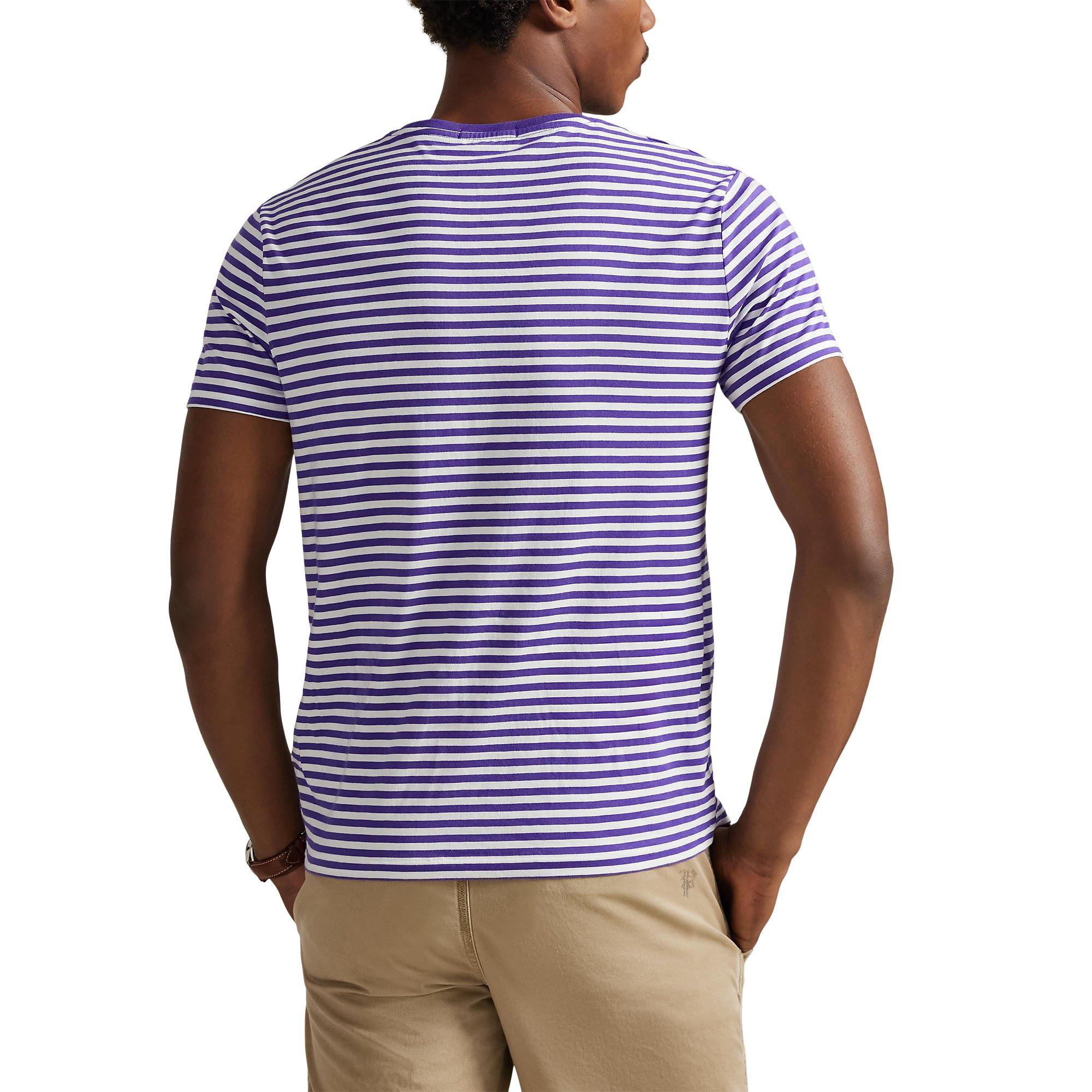 Purple/White - Polo Ralph Lauren - Polo Strp Custom T Sn62 - 3