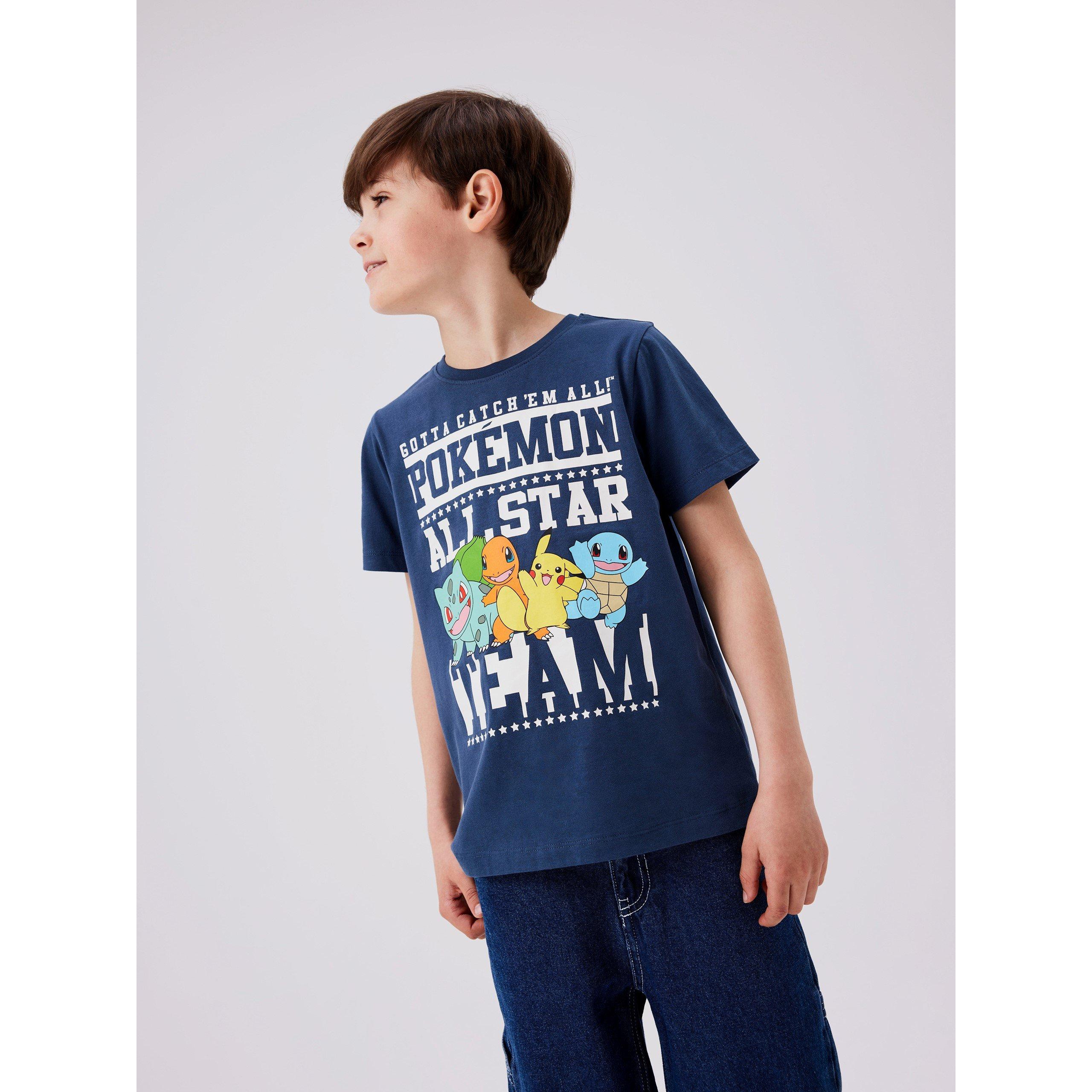 Dark Denim - Name It - Kids' Pokemon Box Regular Fit T-Shirt - 1