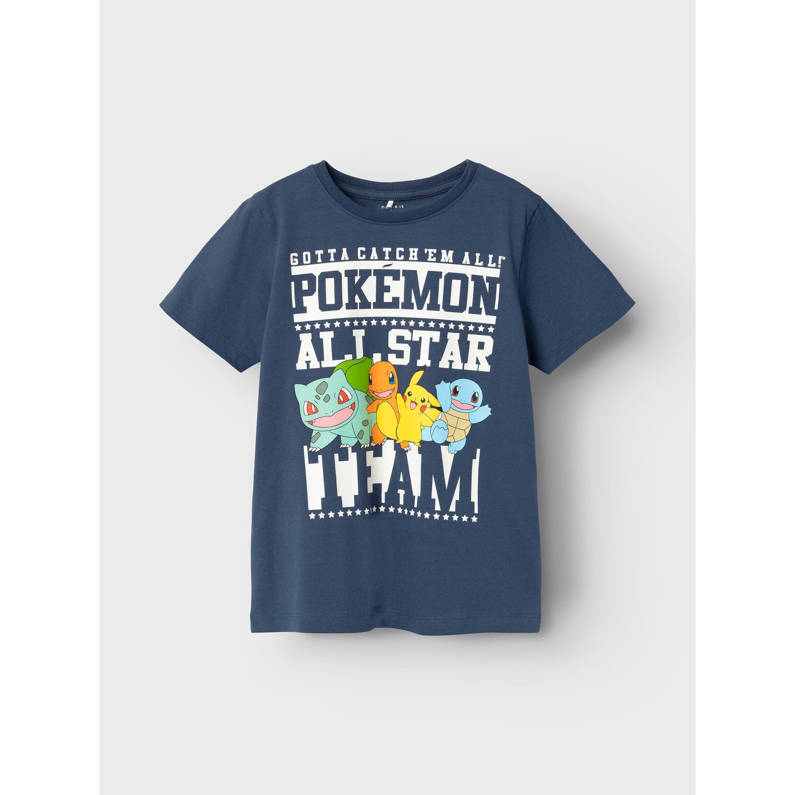 T-shirt Pokémon Pour Garçon Name It - Design Sky, Col Rond, Manches Courtes - Vêtement Enfant Léger Pour été
