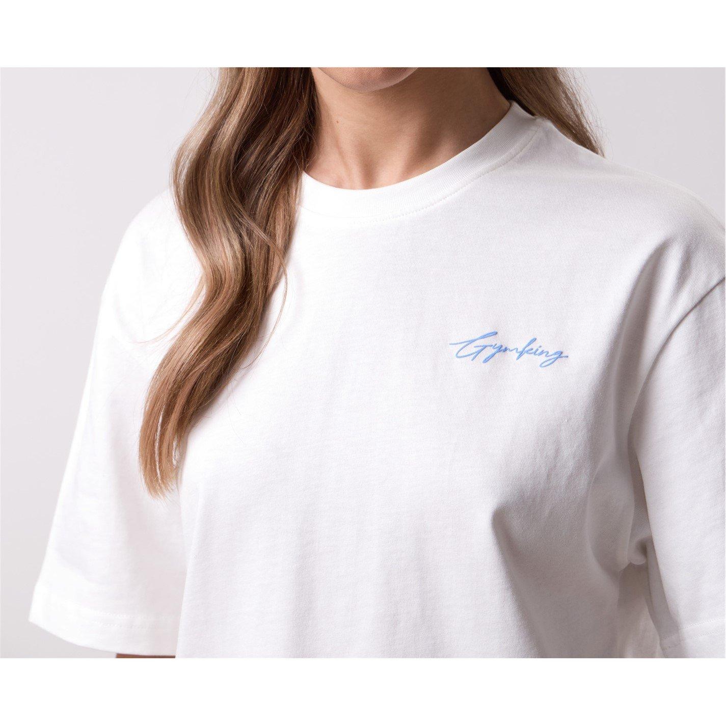  Cream - Gym King - Kids Script Boyfriend Regular Fit T-Shirt - 4