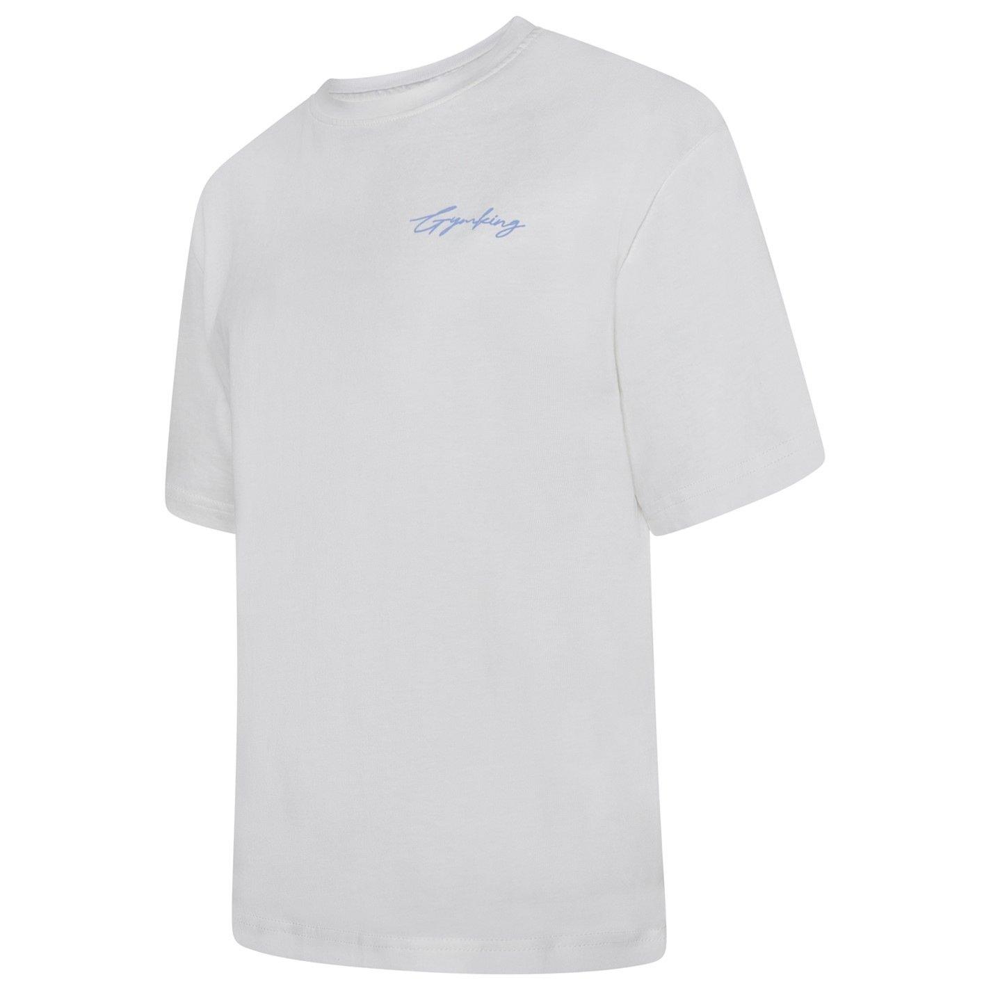  Cream - Gym King - Kids Script Boyfriend Regular Fit T-Shirt - 6