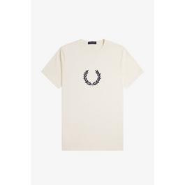 Fred Perry Textured Laurel Wreath T Shirt