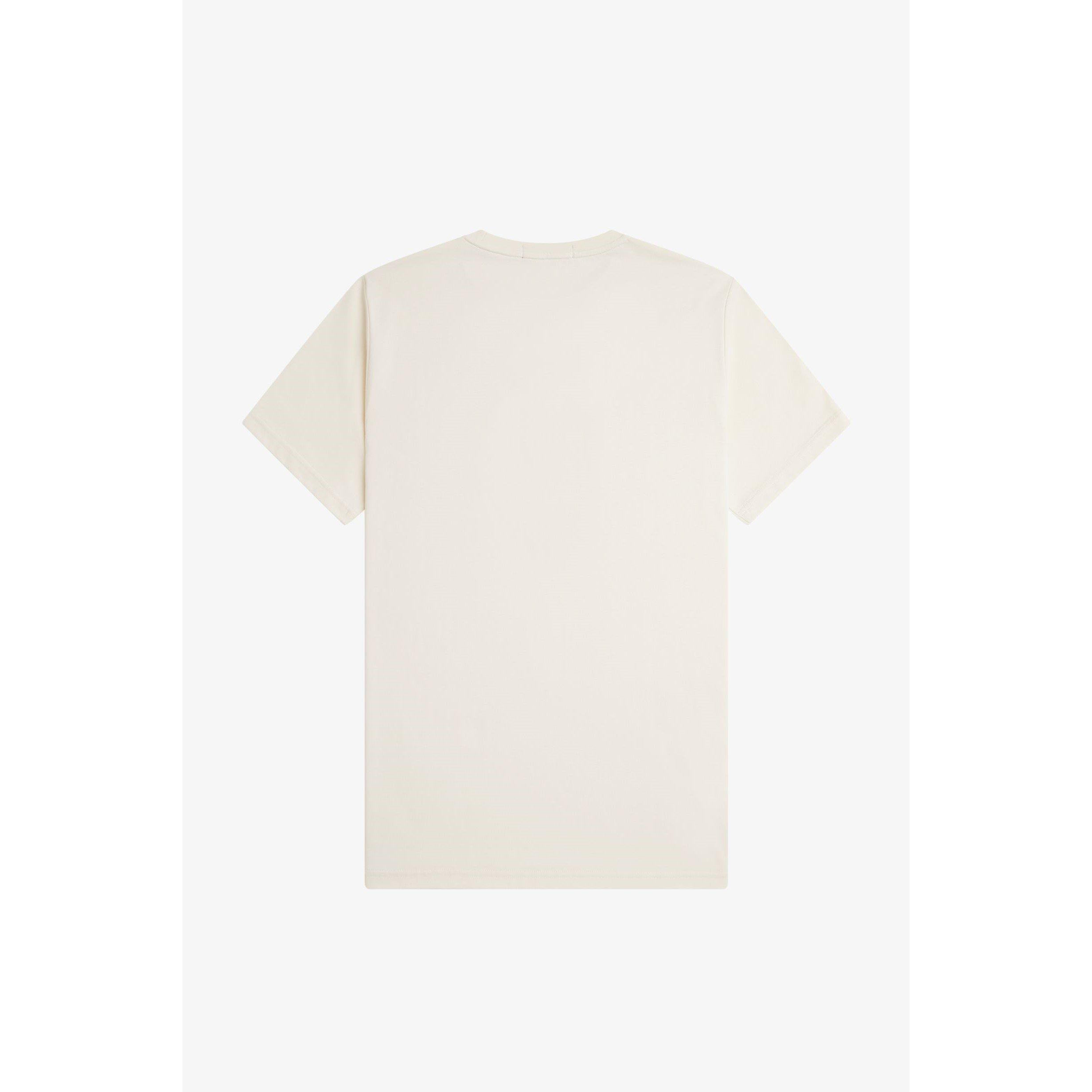 Ecru 560 - Fred Perry - Men's Textured Laurel Wreath Regular Fit T-Shirt - 2