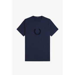 Fred Perry Textured Laurel Wreath T Shirt