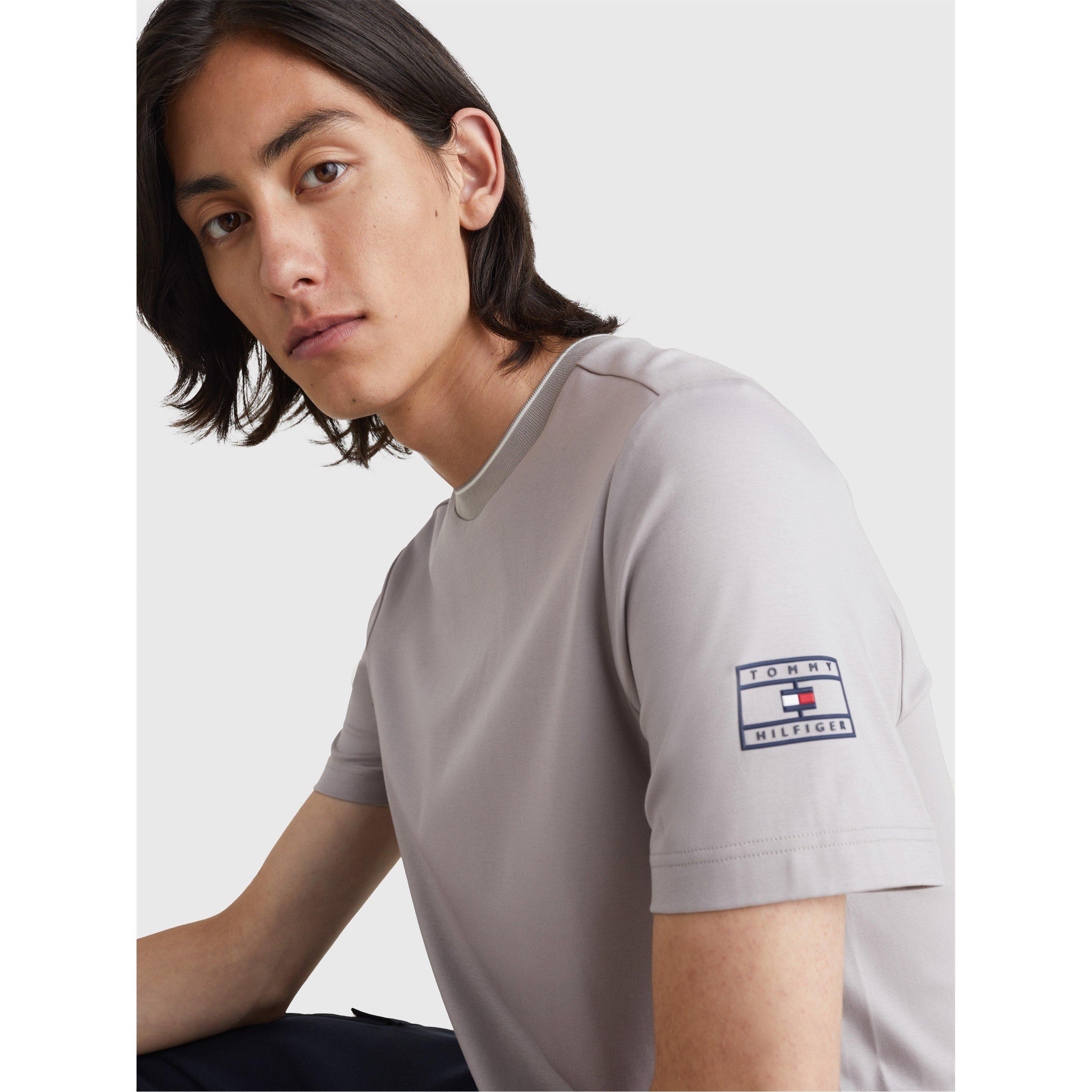 Grey PKG - Tommy Hilfiger - Interlocking Logo Short Sleeve T-Shirt - 4