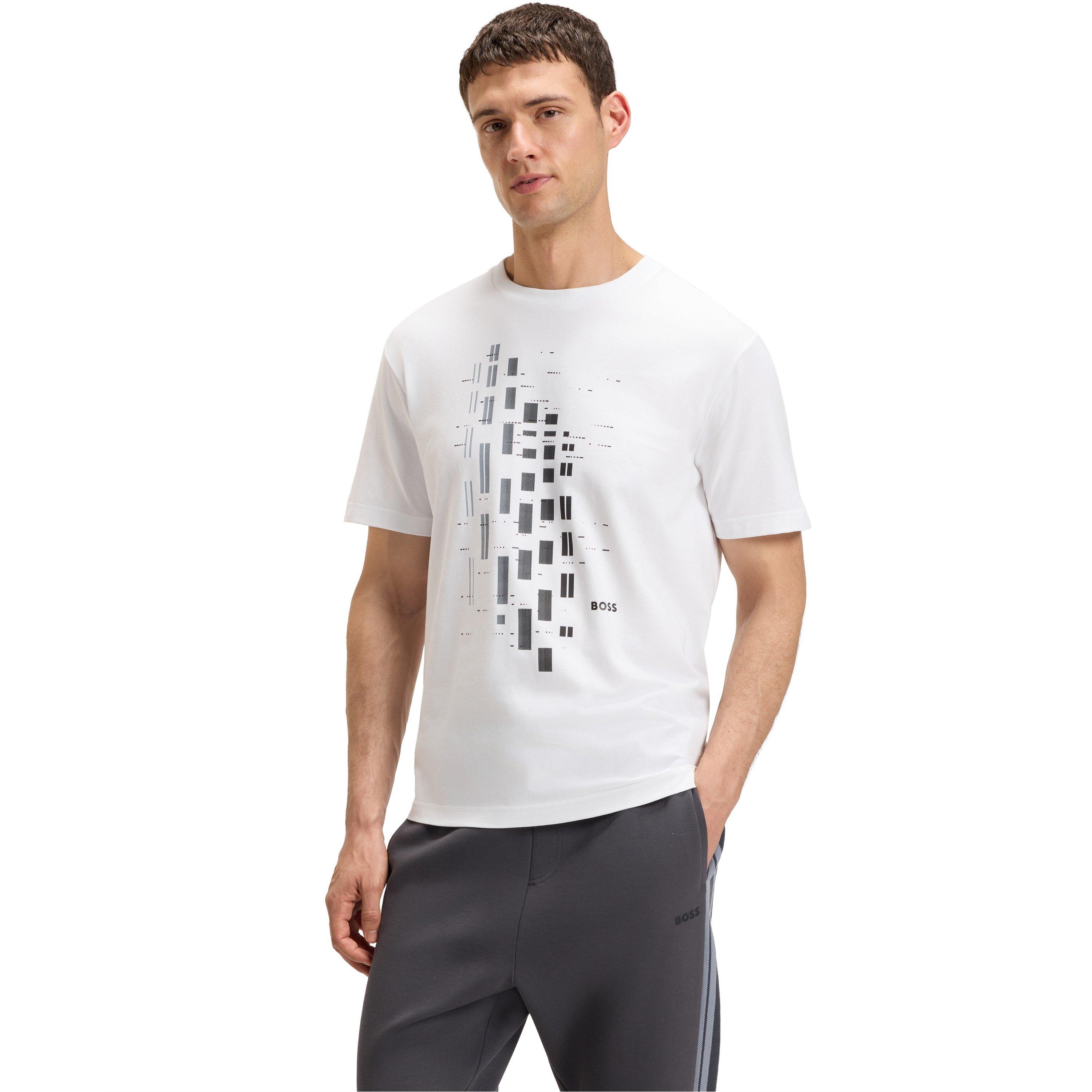 White - Boss - Men's HBG GRX Degradé Geometric Print T-Shirt - 2