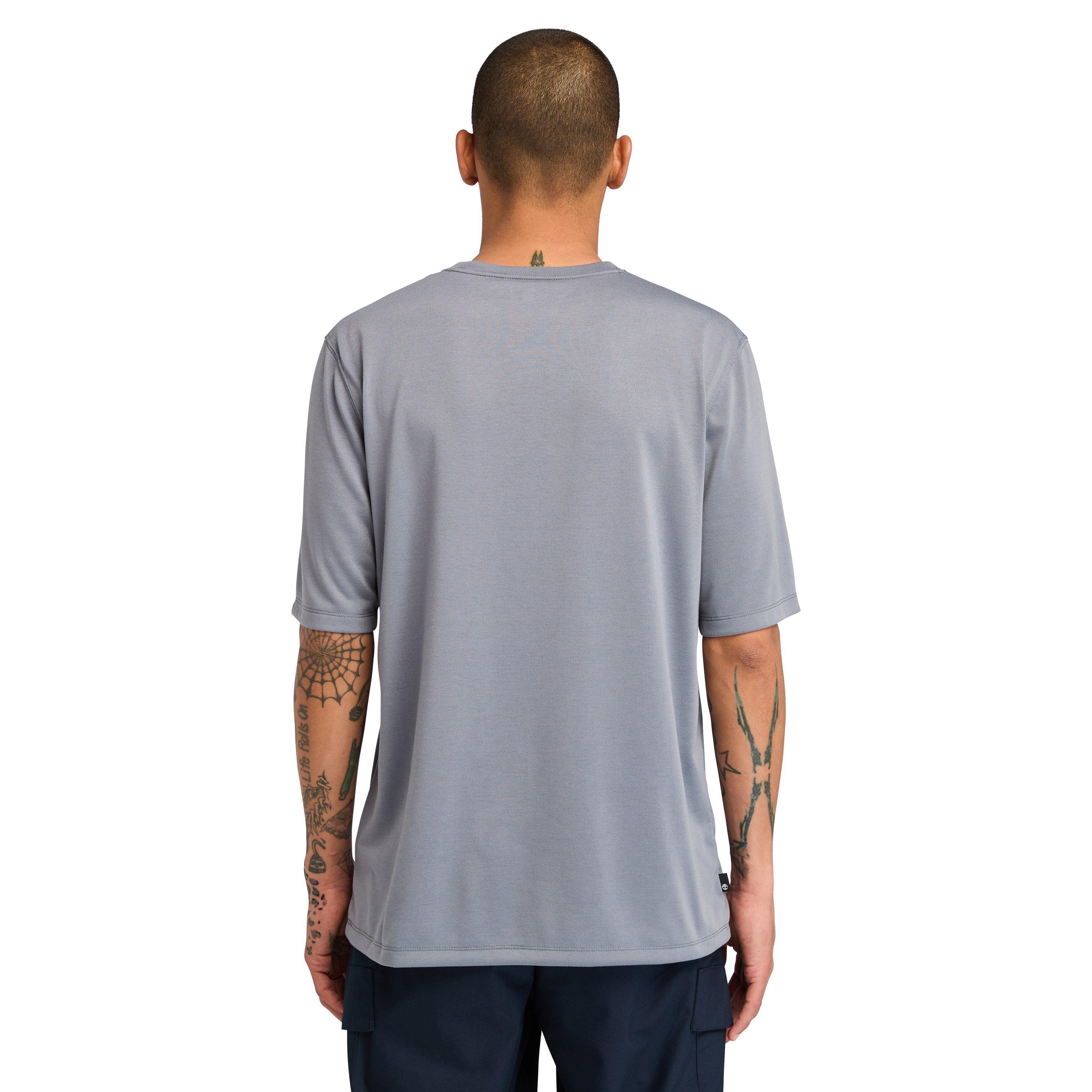 Folkstone Grau - Timberland - Men's UV Protection Logo Short-Sleeve Regular Fit T-Shirt - 4