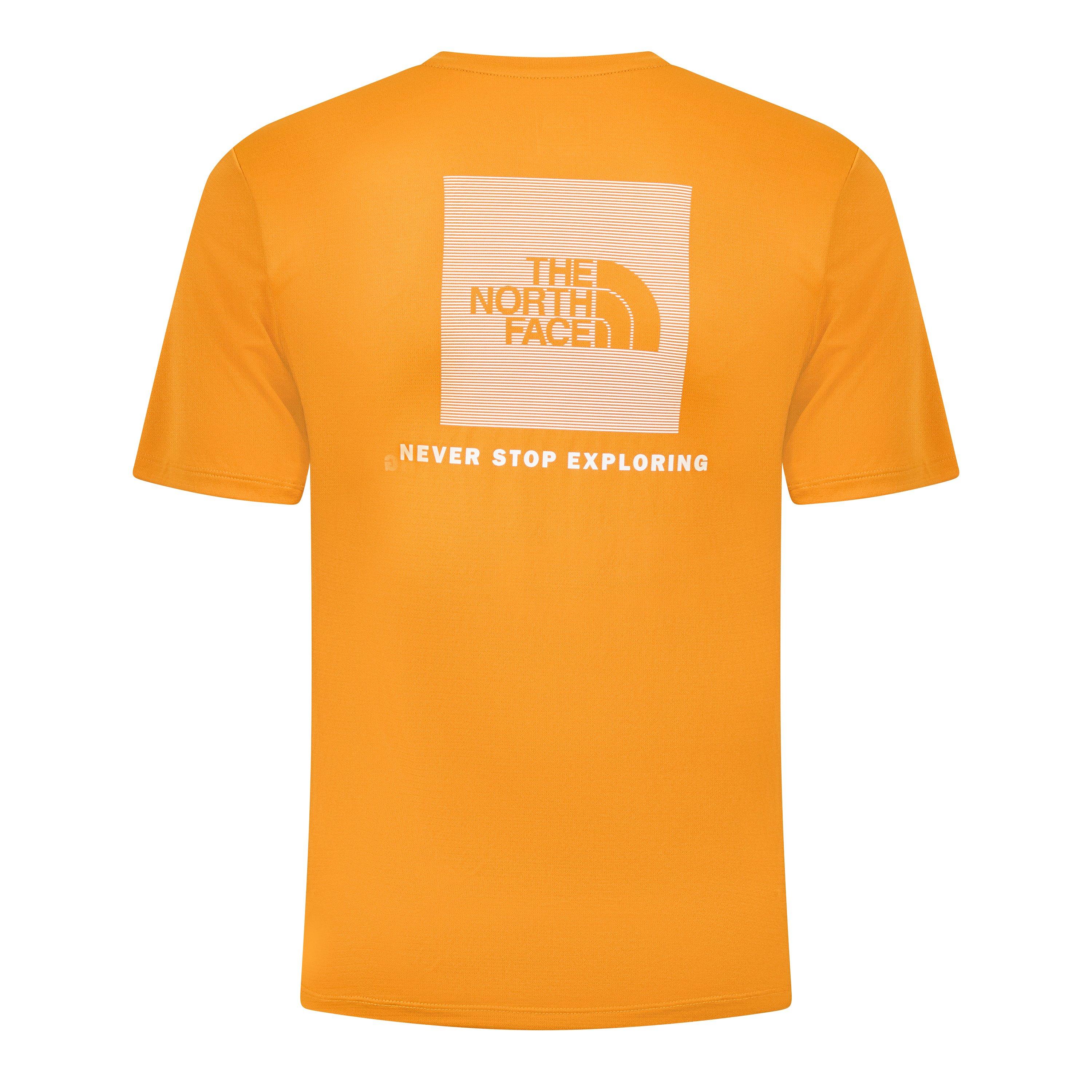 Dust Orange - The North Face - M 24/7 Box Nse Ss Tee Tnf Black T-Shirt Mens - 2