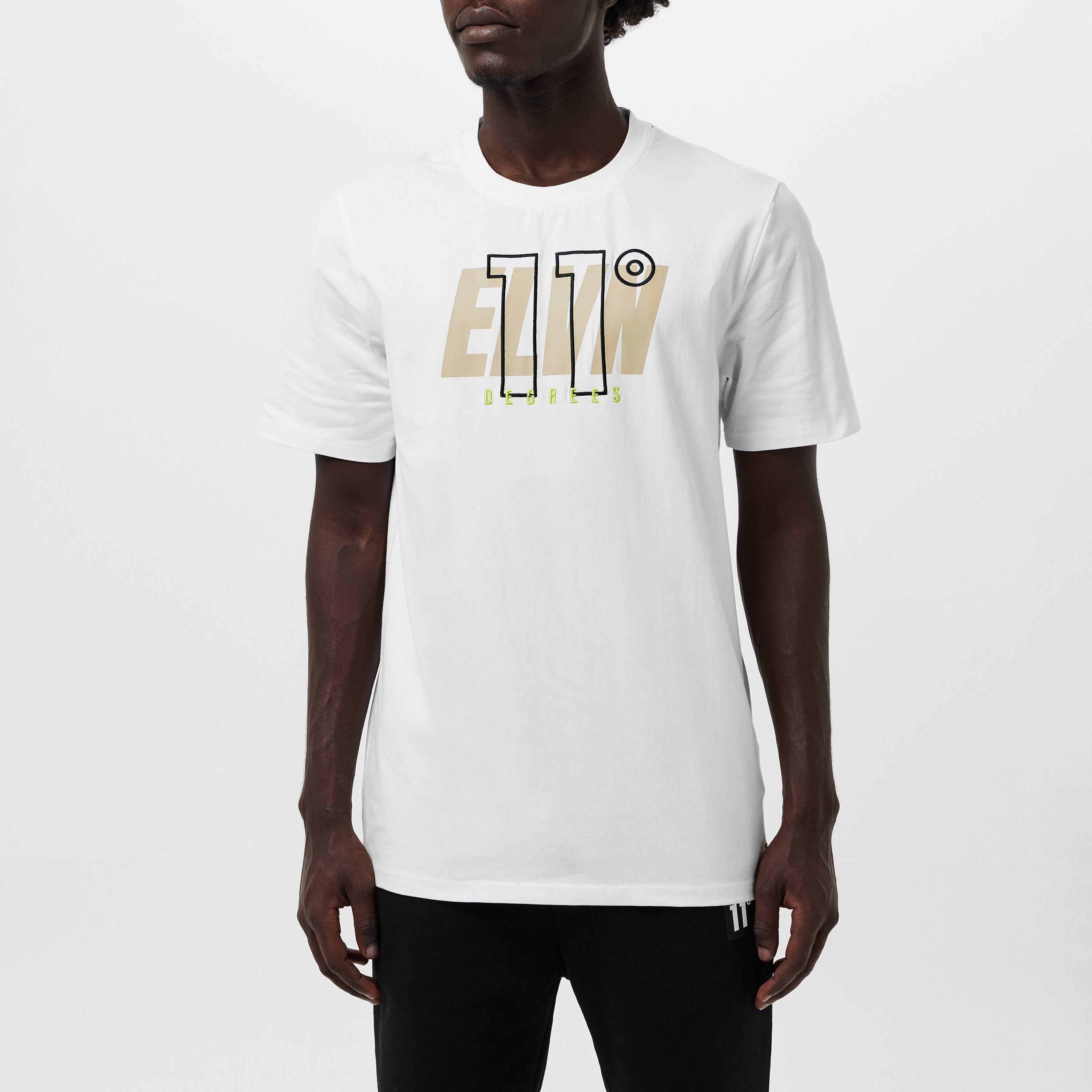 White/Stone - 11 Degrees - Mytton Graphic T-Shirt Mens - 3