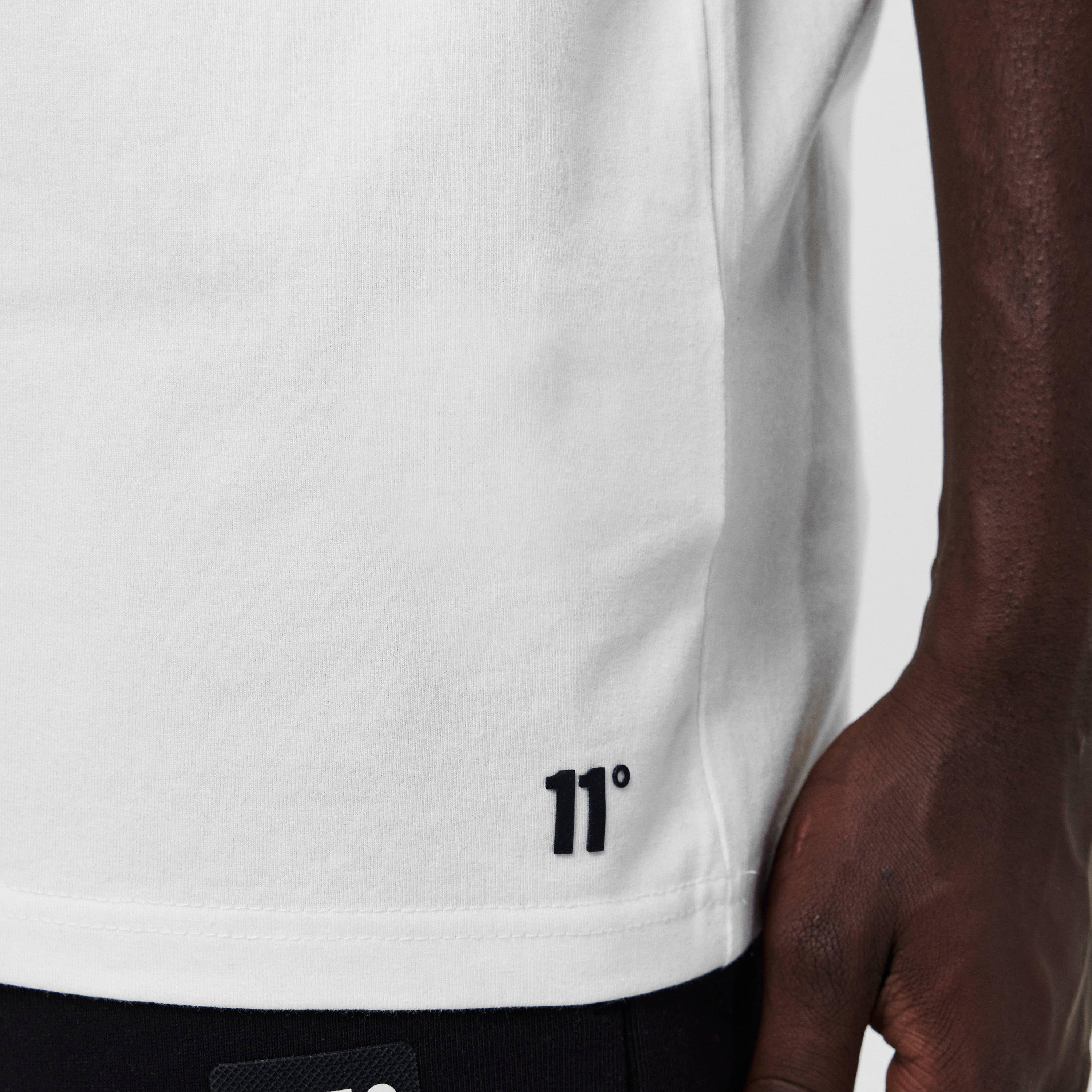 White/Stone - 11 Degrees - Mytton Graphic T-Shirt Mens - 5