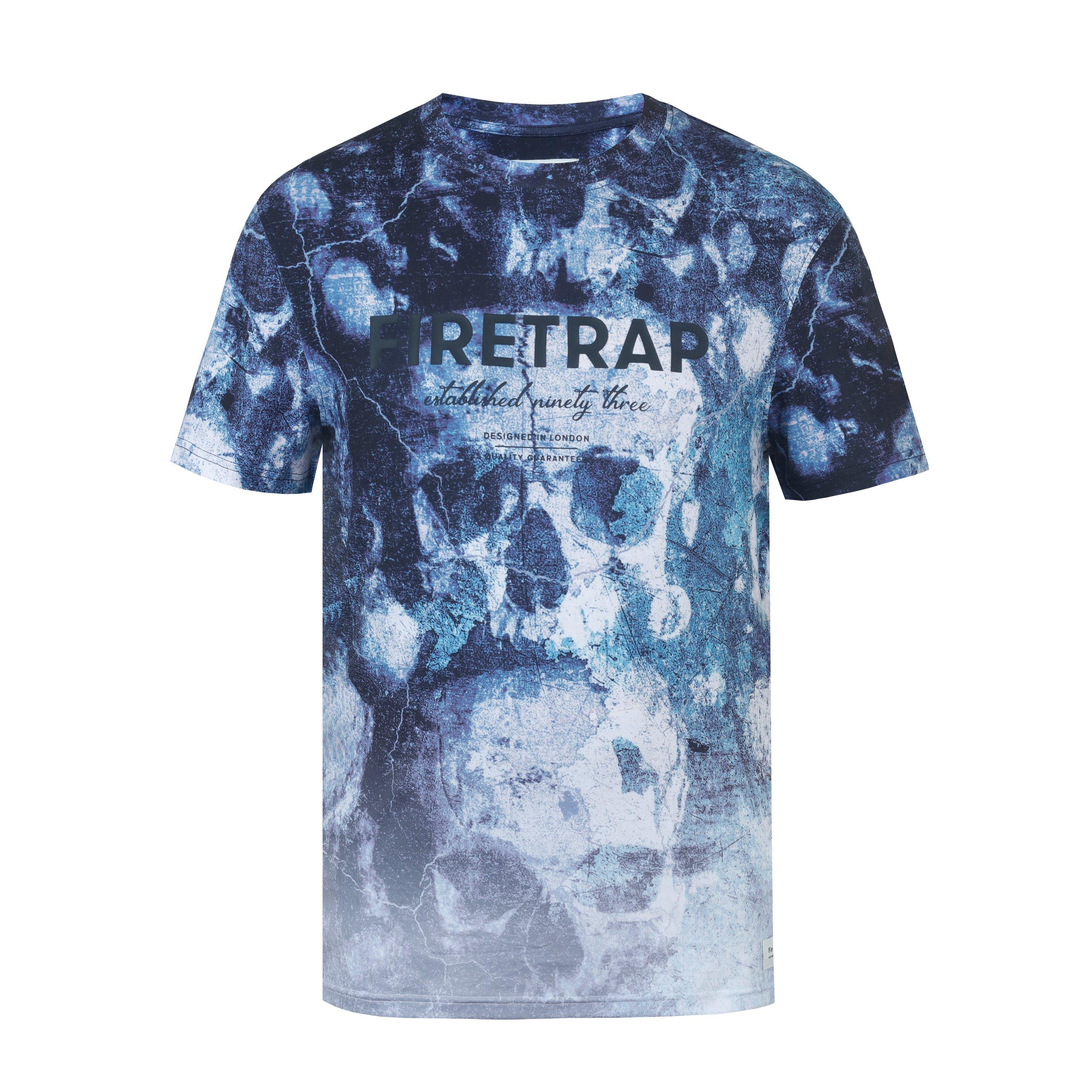 Firetrap Men's Sub T Shirt - Navy Skull - 3XL