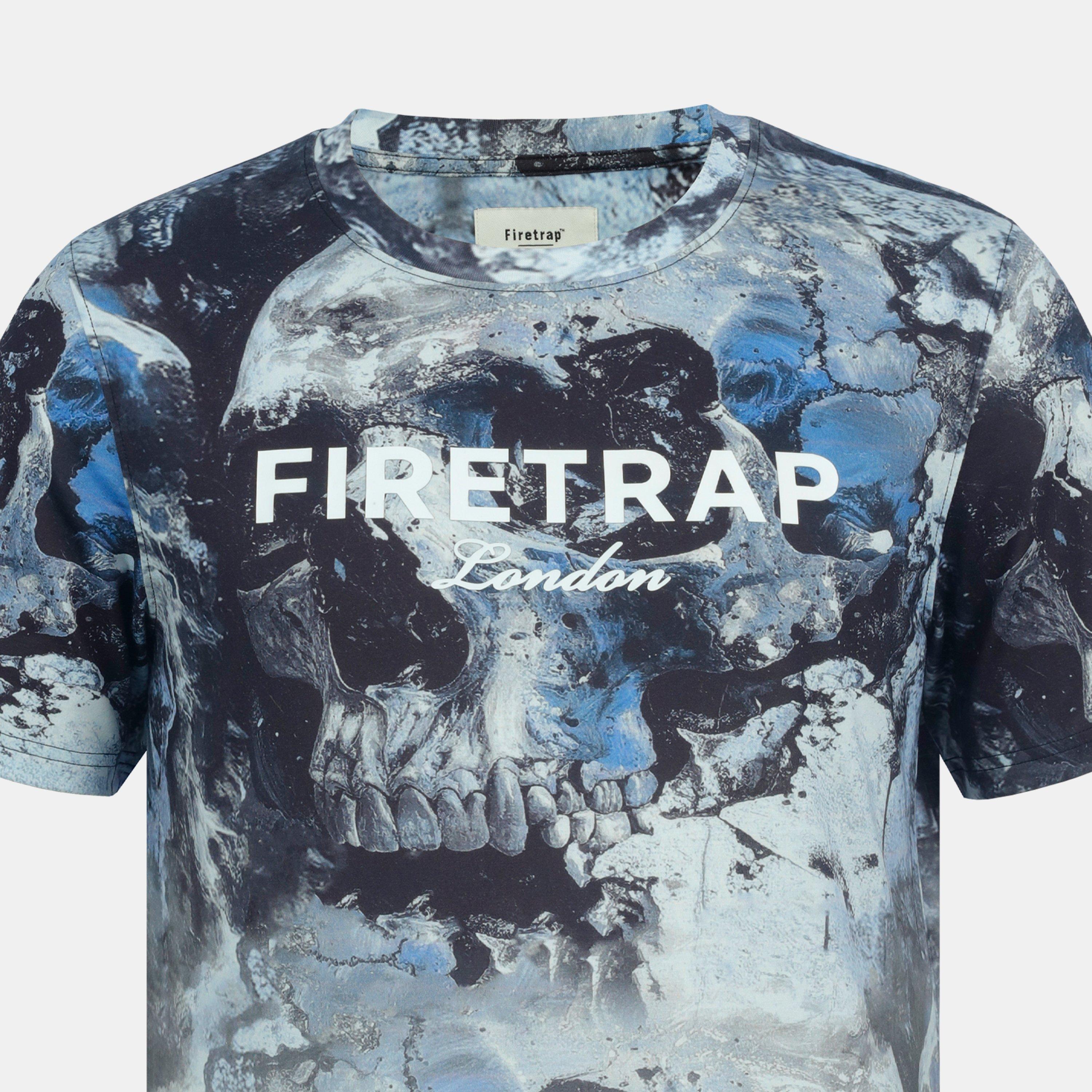 Navy Skull - Firetrap - Sub T Shirt Mens - 4