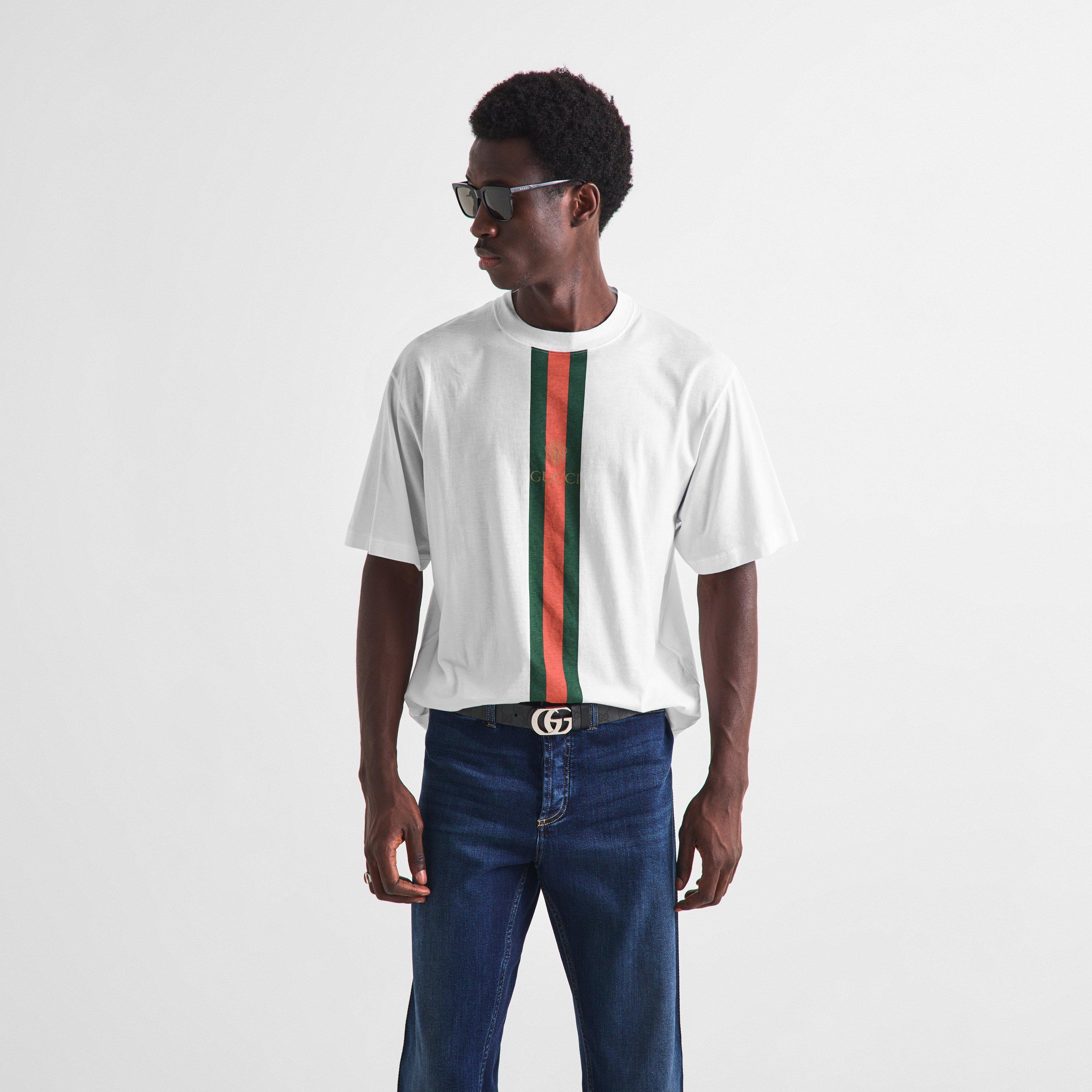 White - Gucci - Gucci Web Tee Sn05 - 3