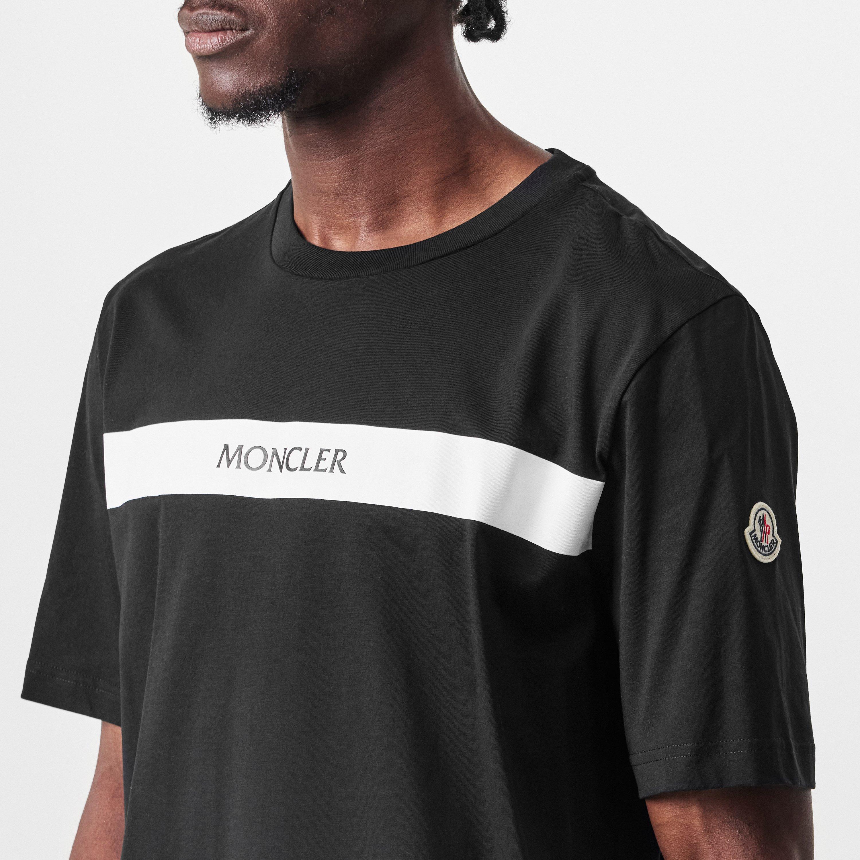 Tシャツ・カットソー Moncler Textured Band Crew-Neck T-Shirt Moncler Crewneck T-Shirt in Cotton | Saks Fifth Avenue