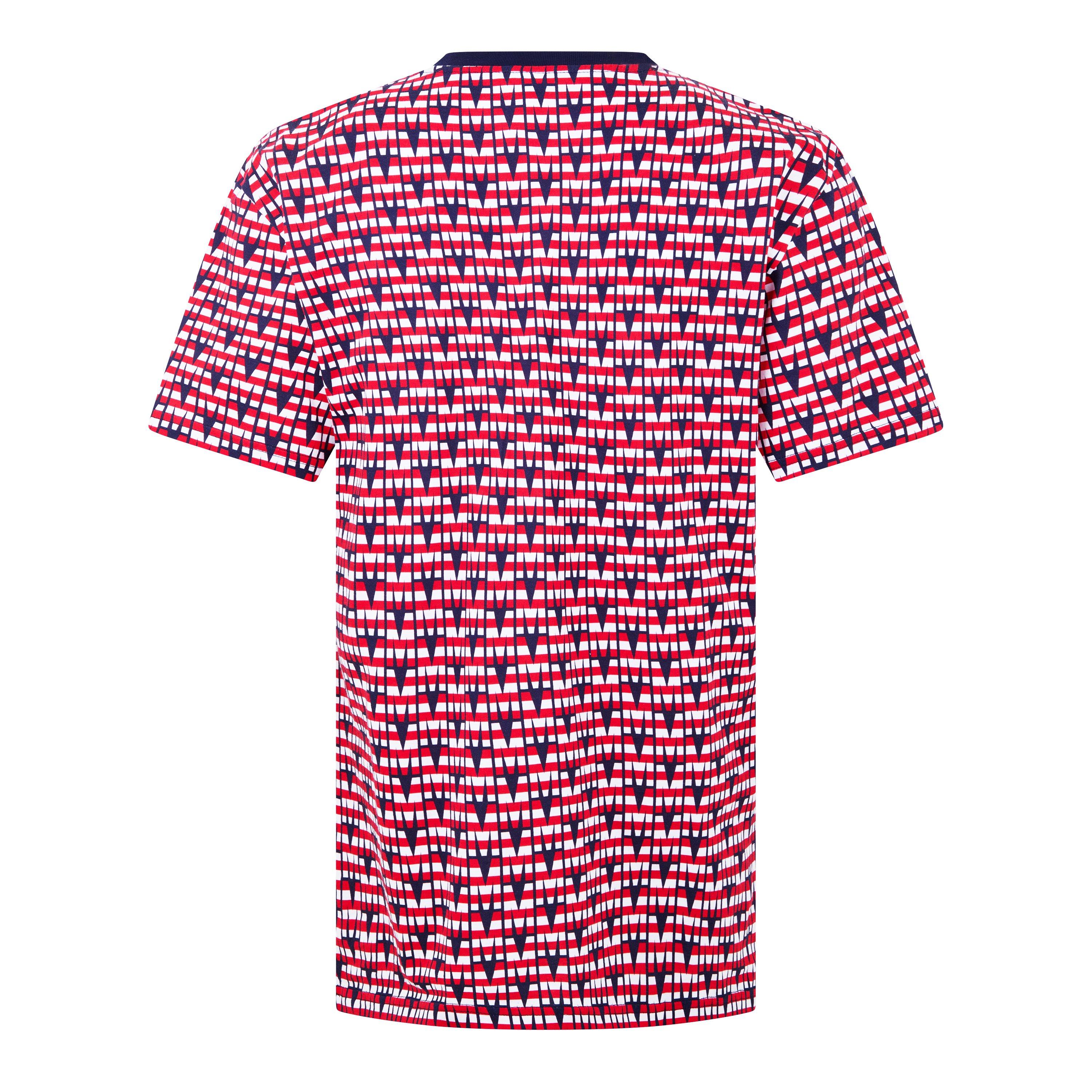 Multi Blue - Moschino - Men's U Monogram Regular Fit T-Shirt - 2