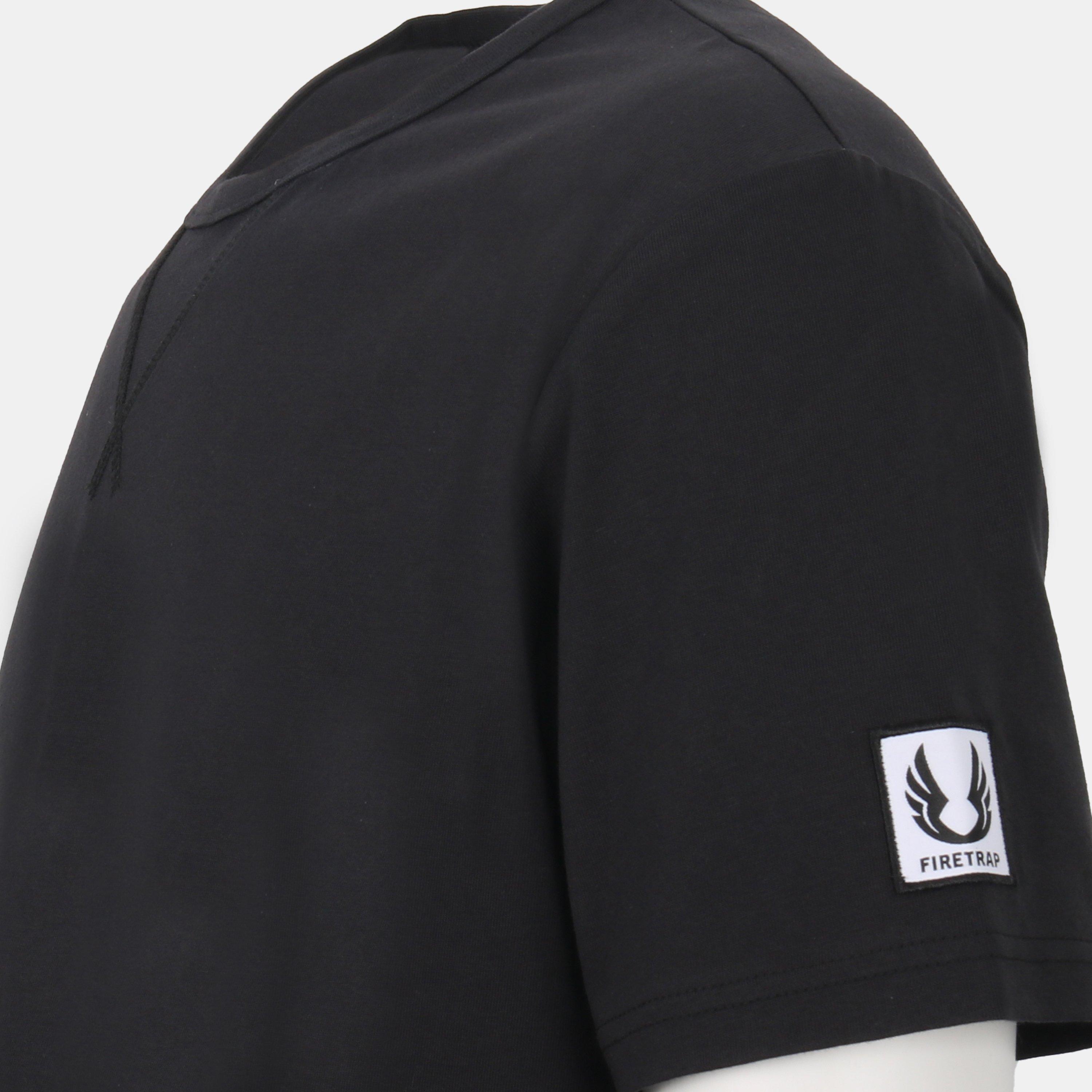 Black - Firetrap - Regular Fit T-Shirt - 3