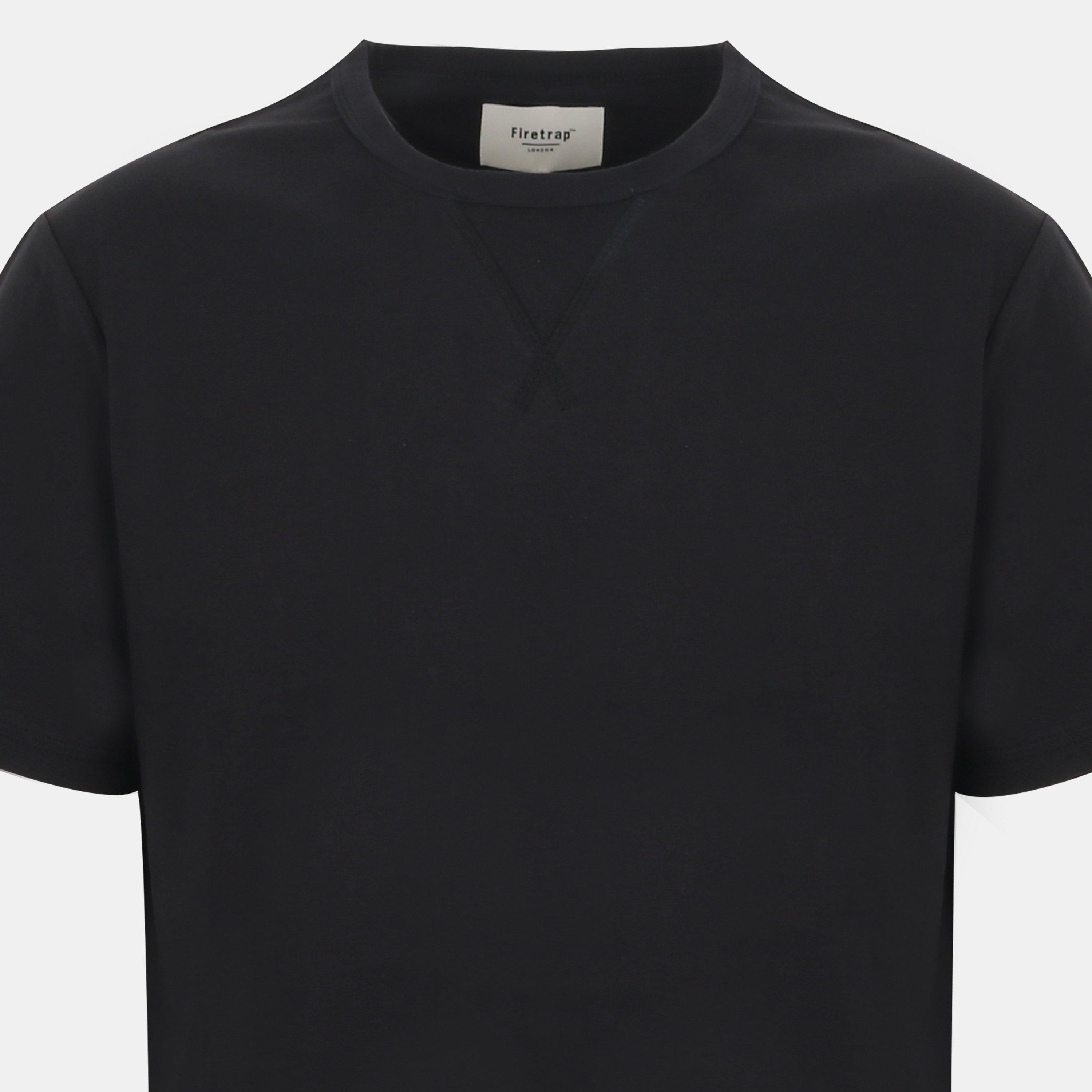 Black - Firetrap - Regular Fit T-Shirt - 4