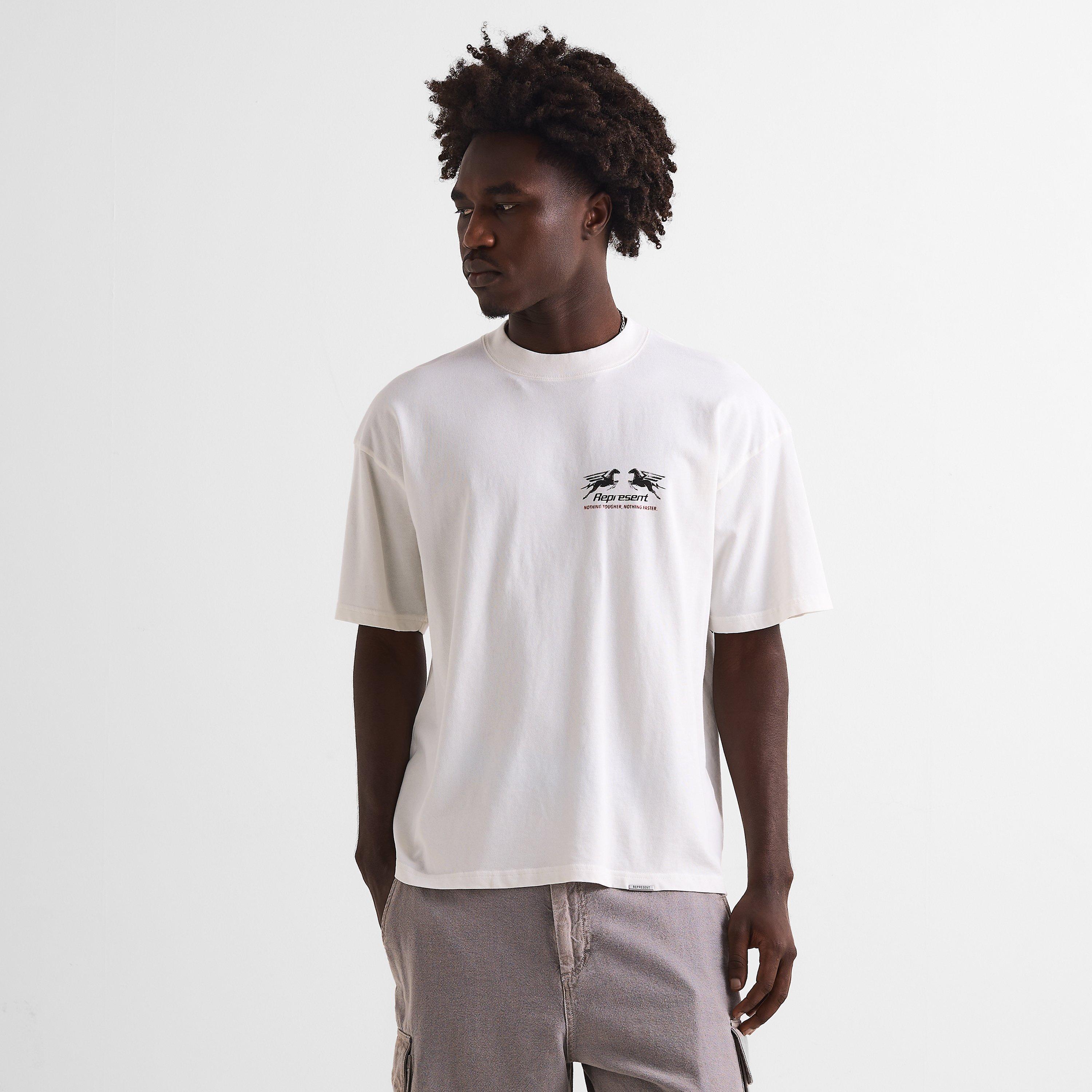 Flat White - Represent - Men's Oversized T-Shirt - 3