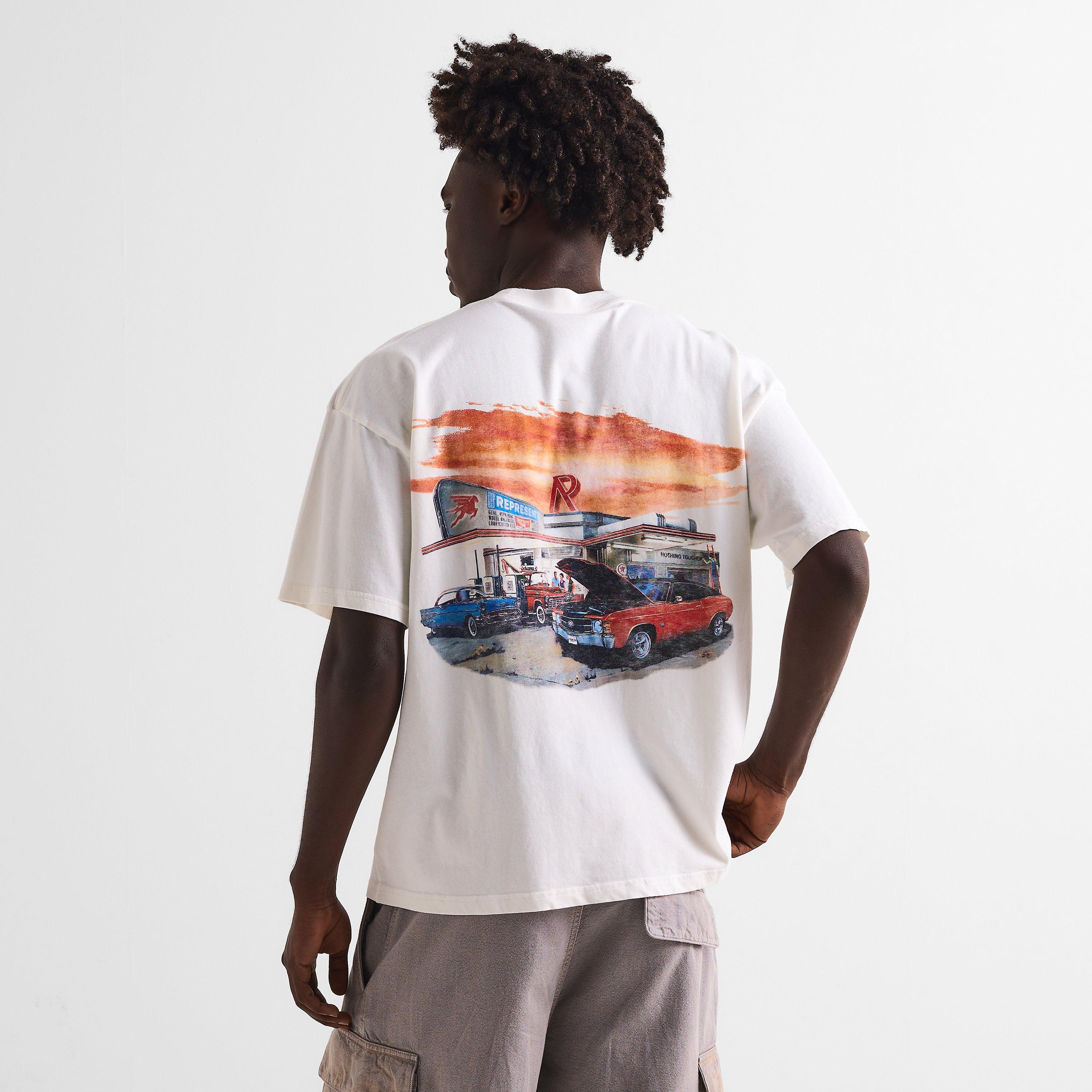 Flat White - Represent - Men's Oversized T-Shirt - 4