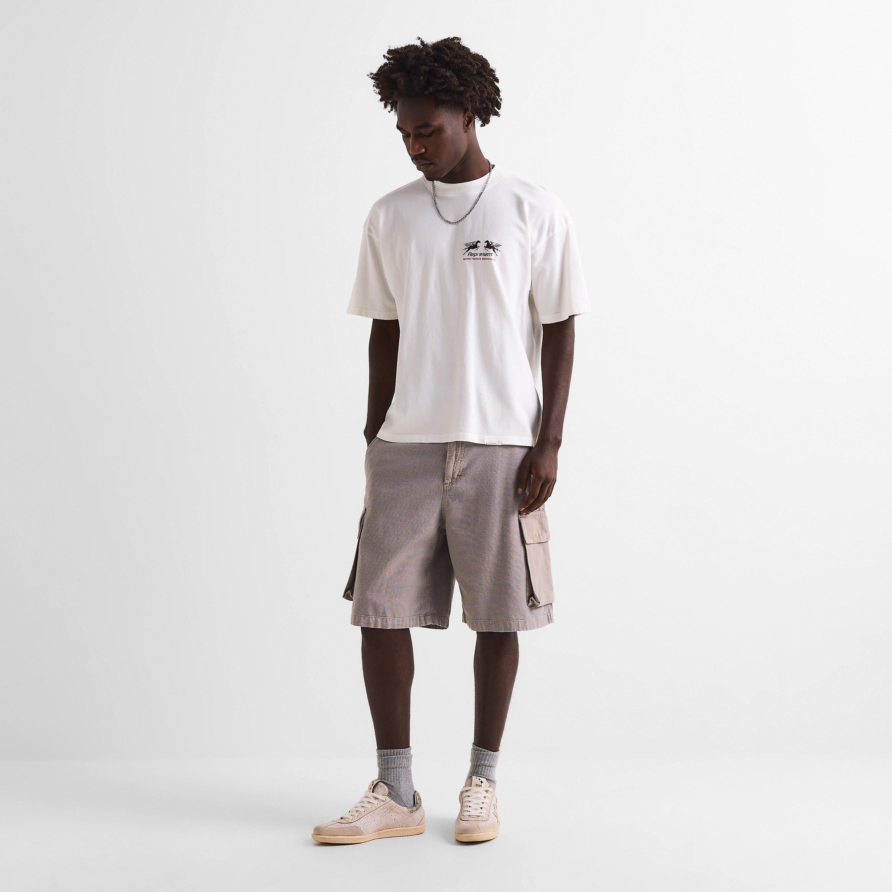 Flat White - Represent - Men's Oversized T-Shirt - 6