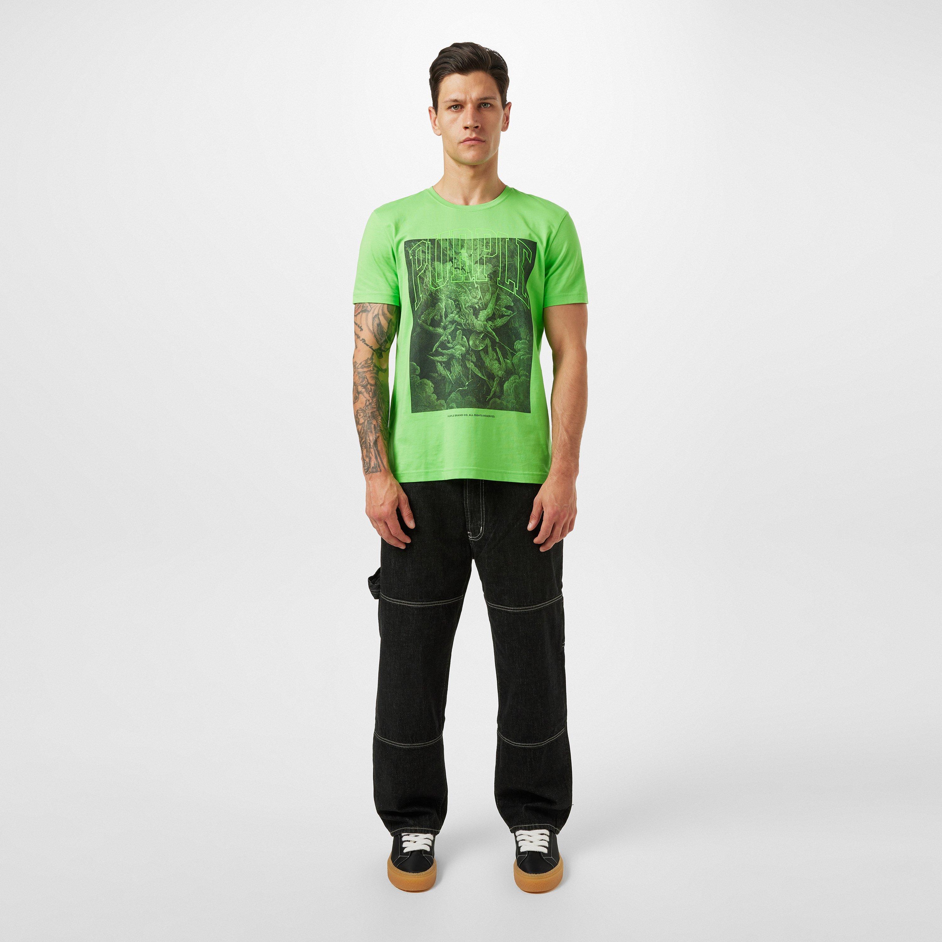 Green - Purple Brand - Clean Graphic T-Shirt - 4