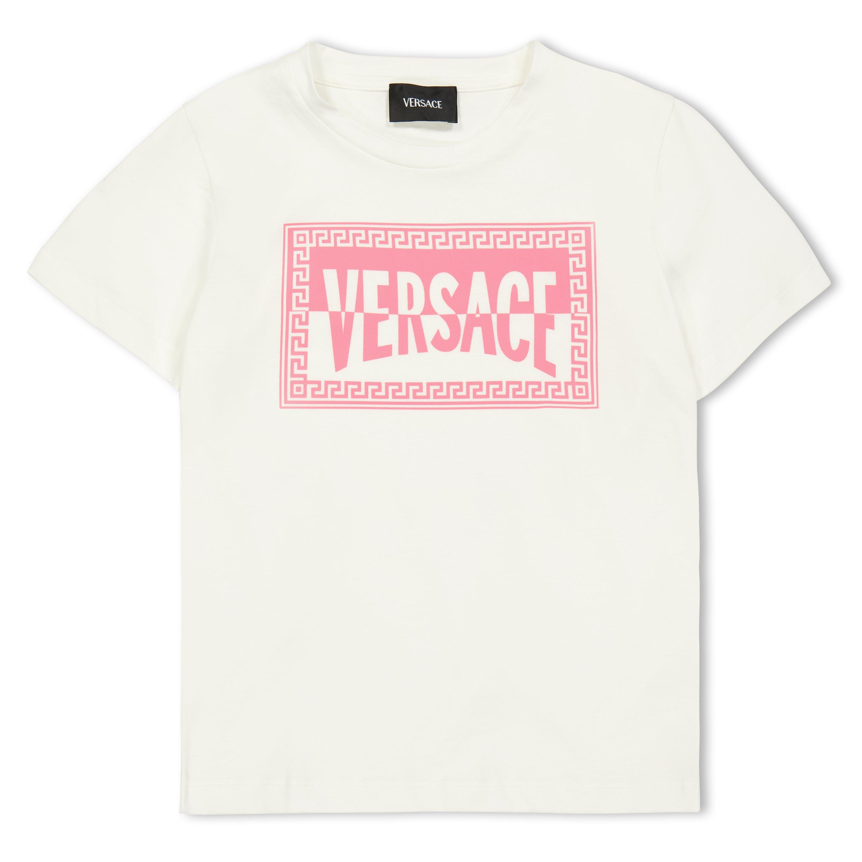 Wht Pnk 2W310 - Versace - Kids' Logo T-Shirt - 1