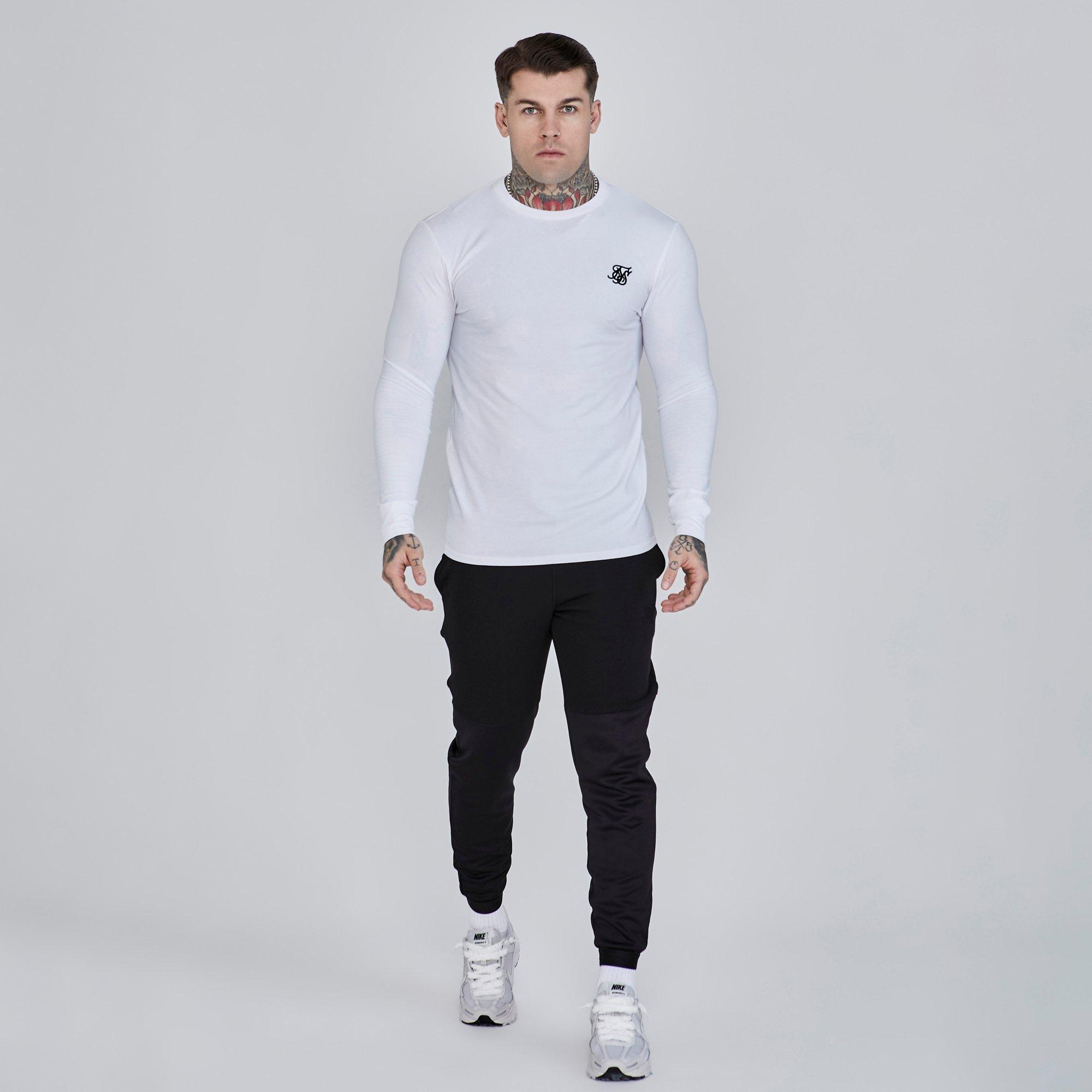 White - SikSilk - Essentials T-Shirt Mens - 2