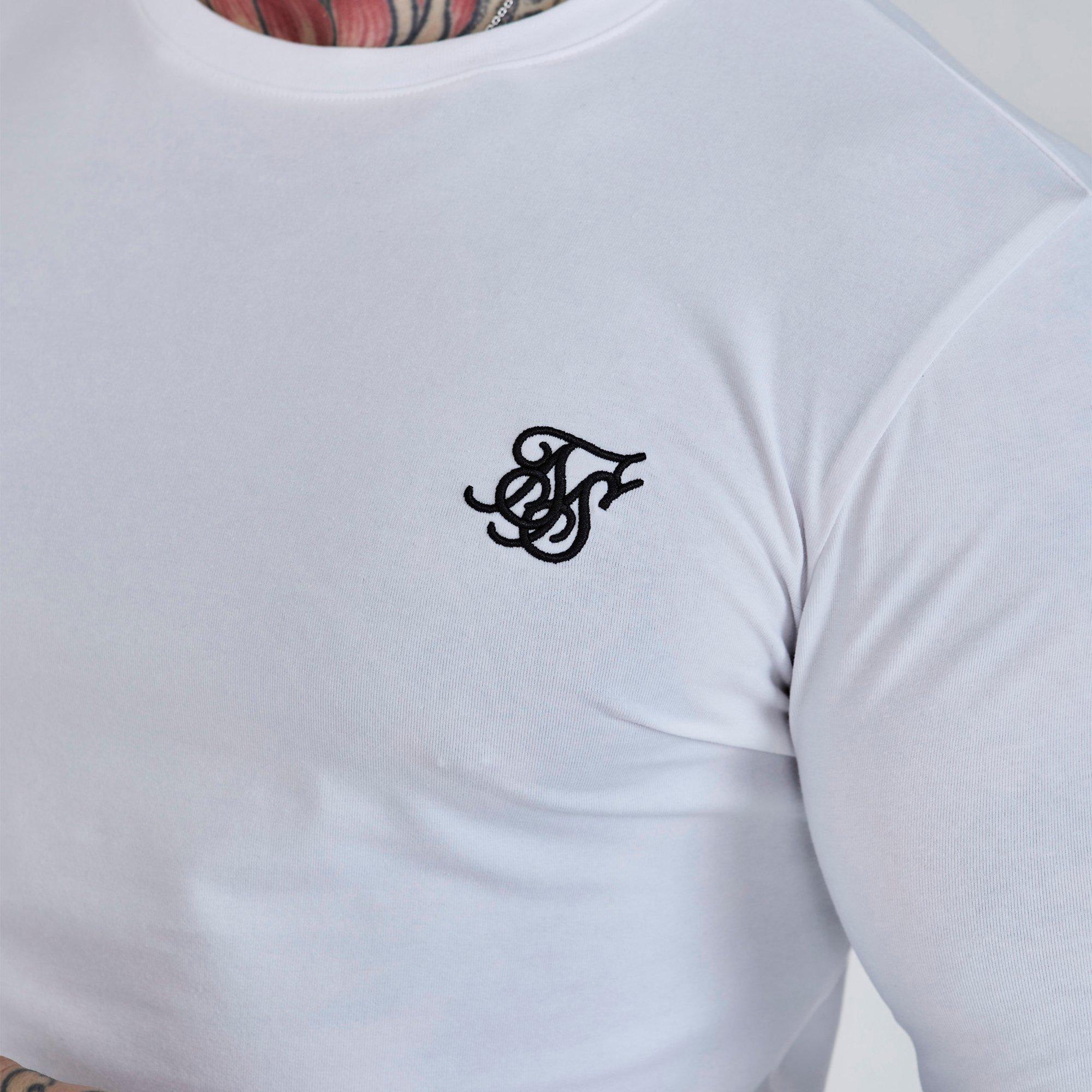 White - SikSilk - Essentials T-Shirt Mens - 3