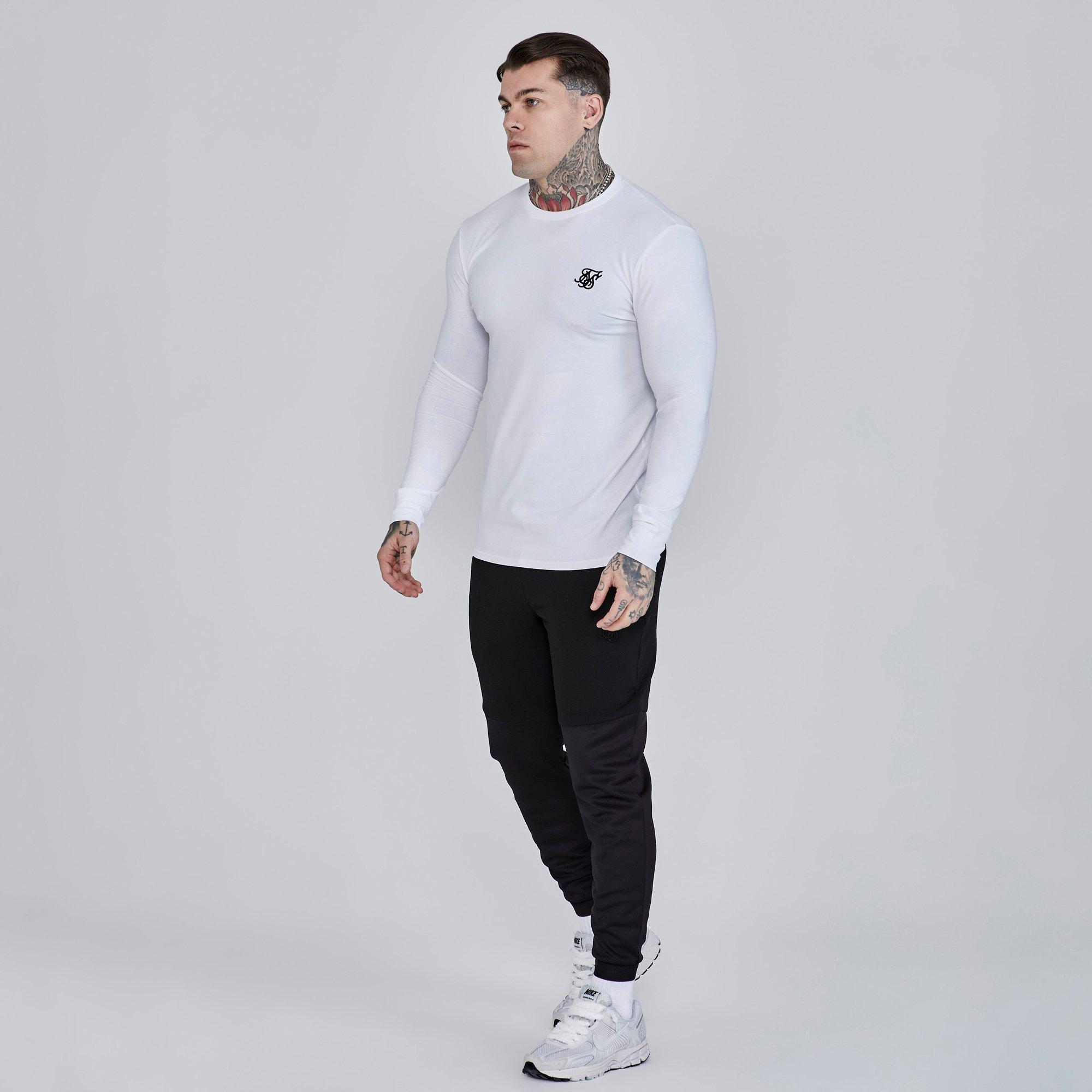White - SikSilk - Essentials T-Shirt Mens - 4