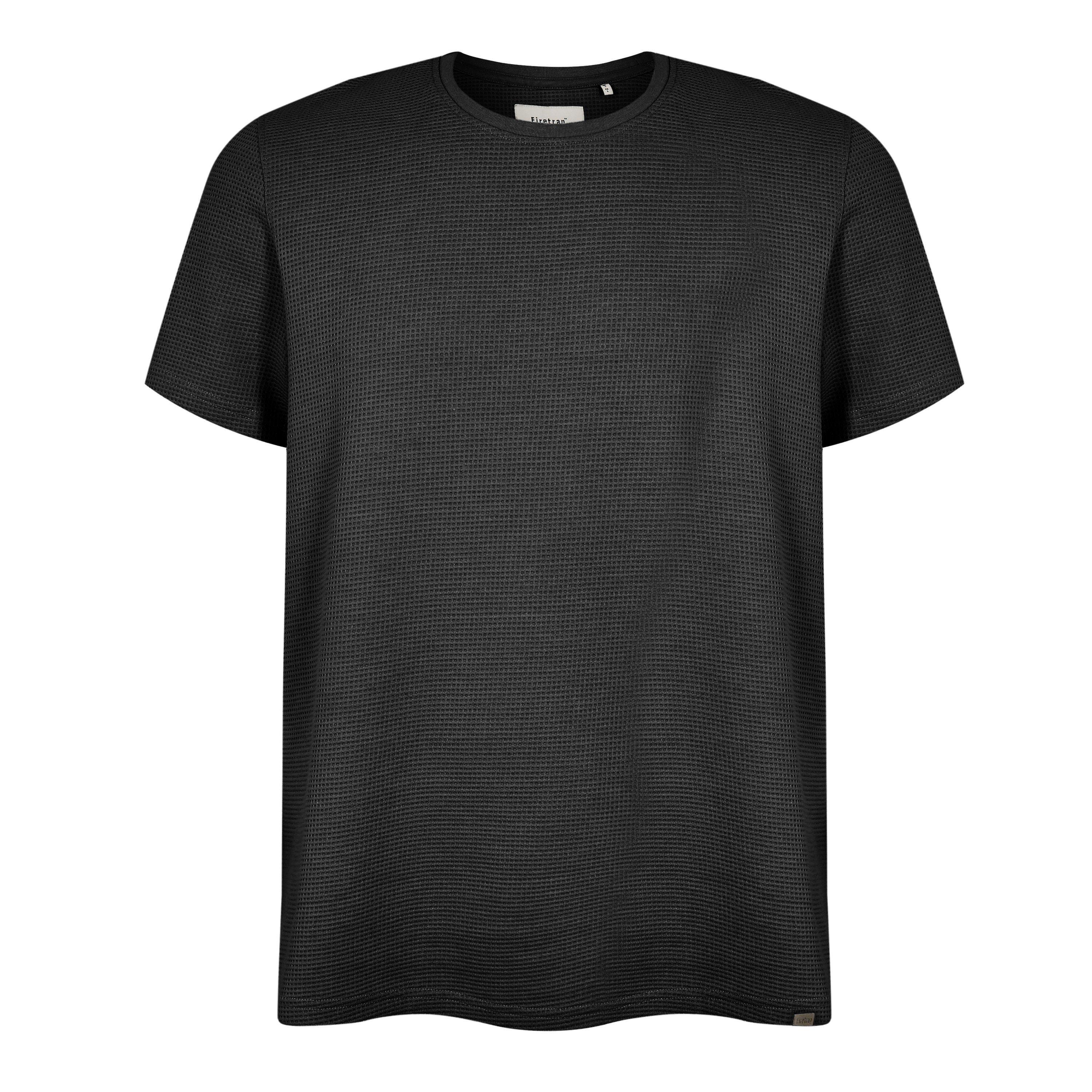 Firetrap Men's Regular Fit Waffle T-Shirt - Black - L