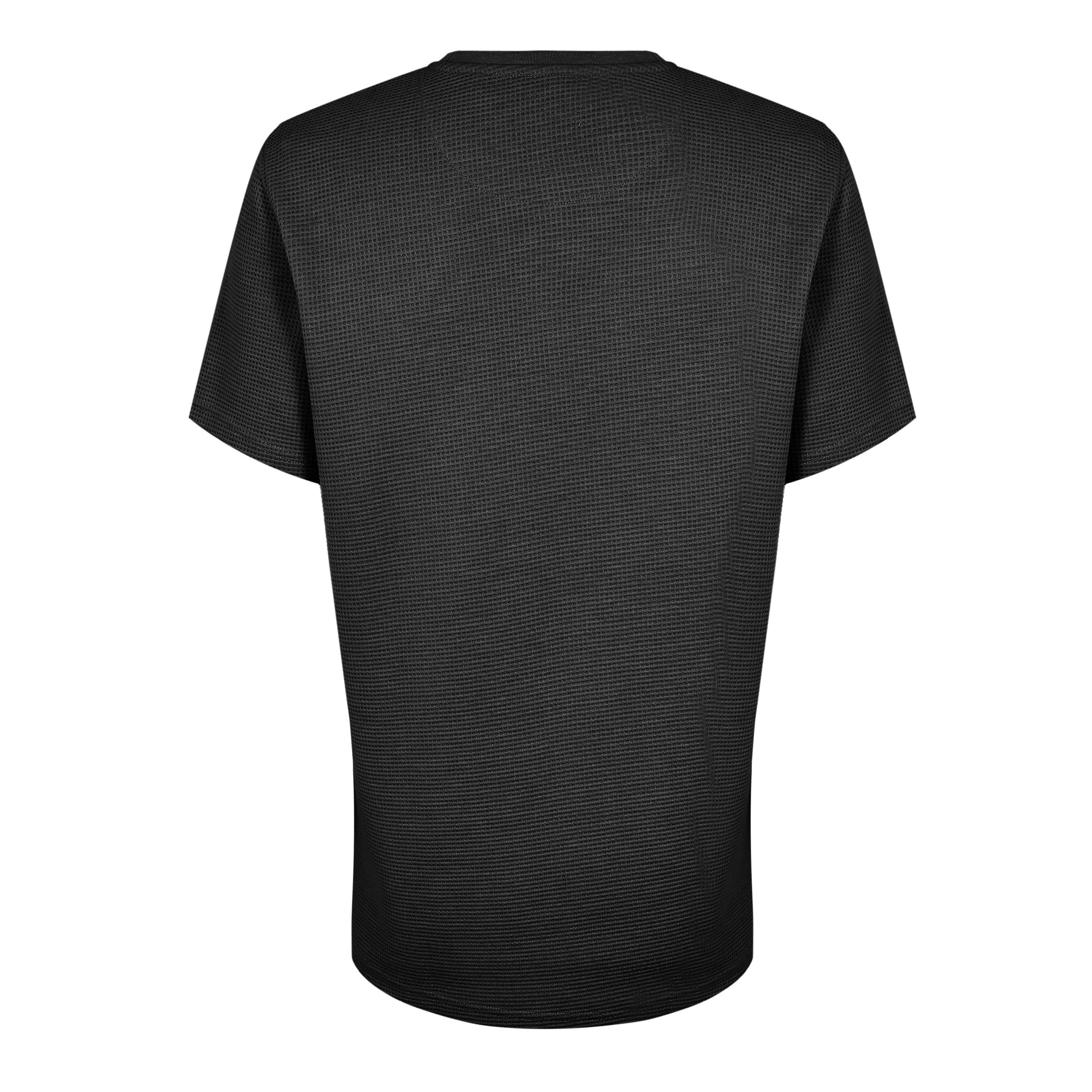 Black - Firetrap - Men's Regular Fit Waffle T-Shirt - 2