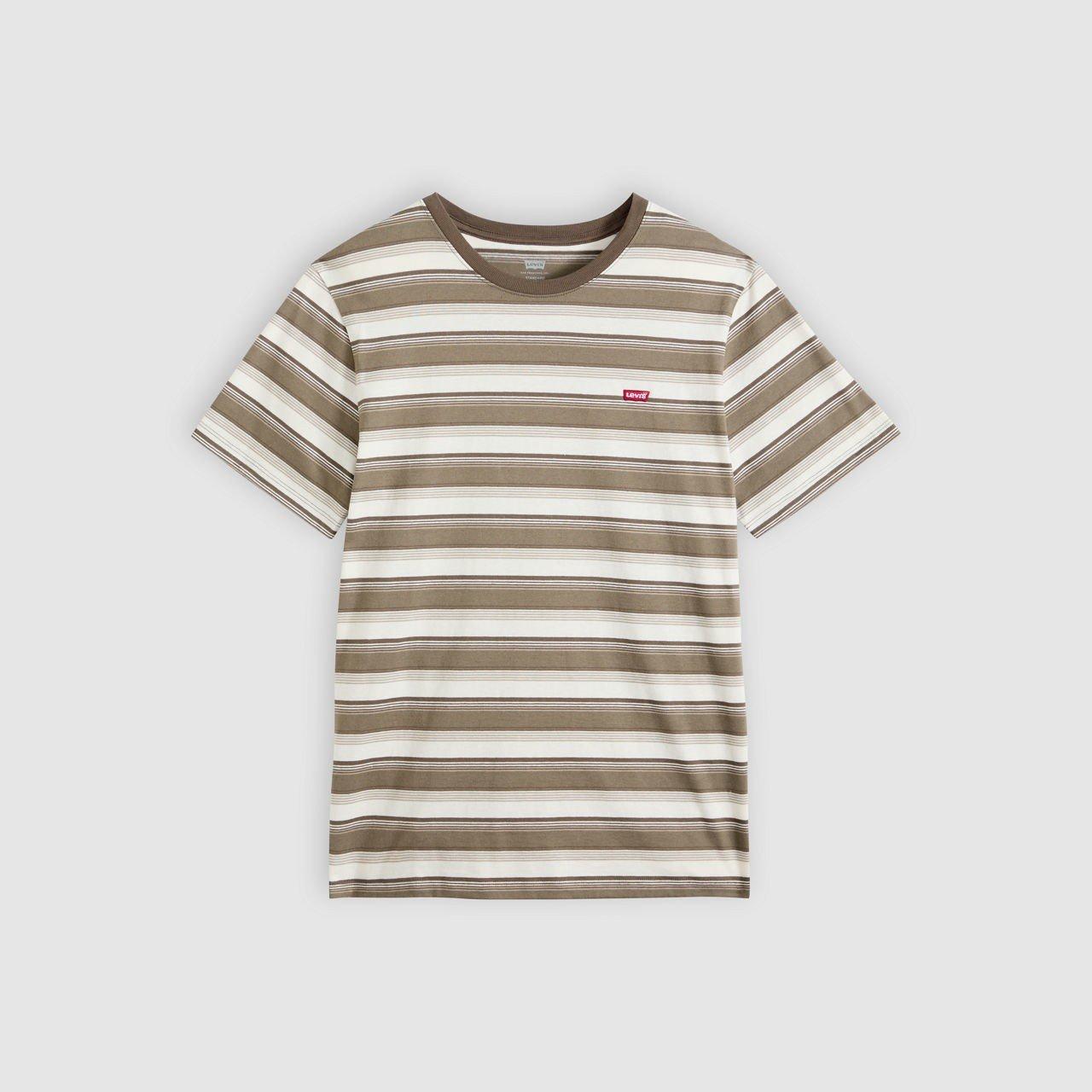 Levis Men's Original T Shirt - Stripe Green - M