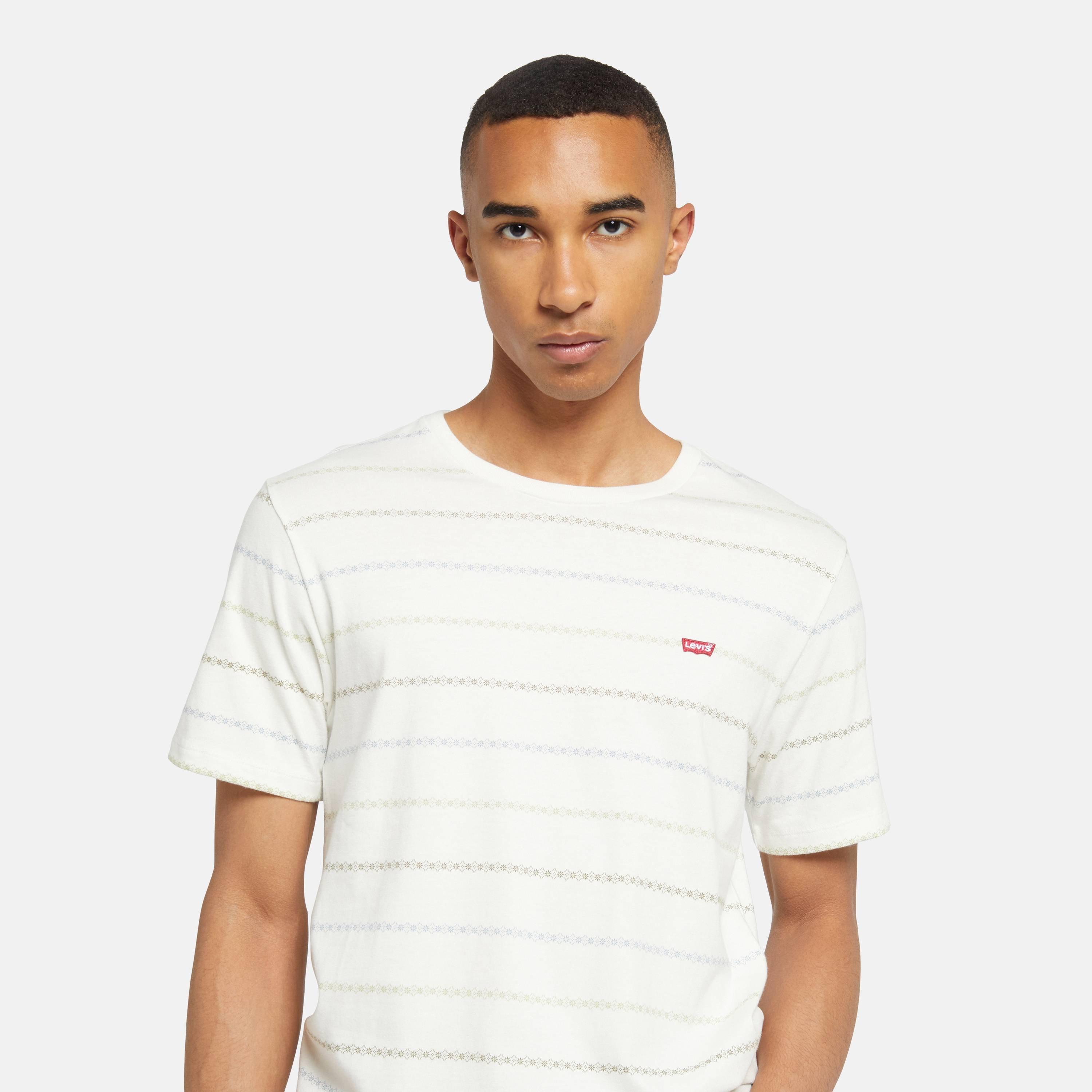Levis Men's Original T Shirt - Baste Stripe - M