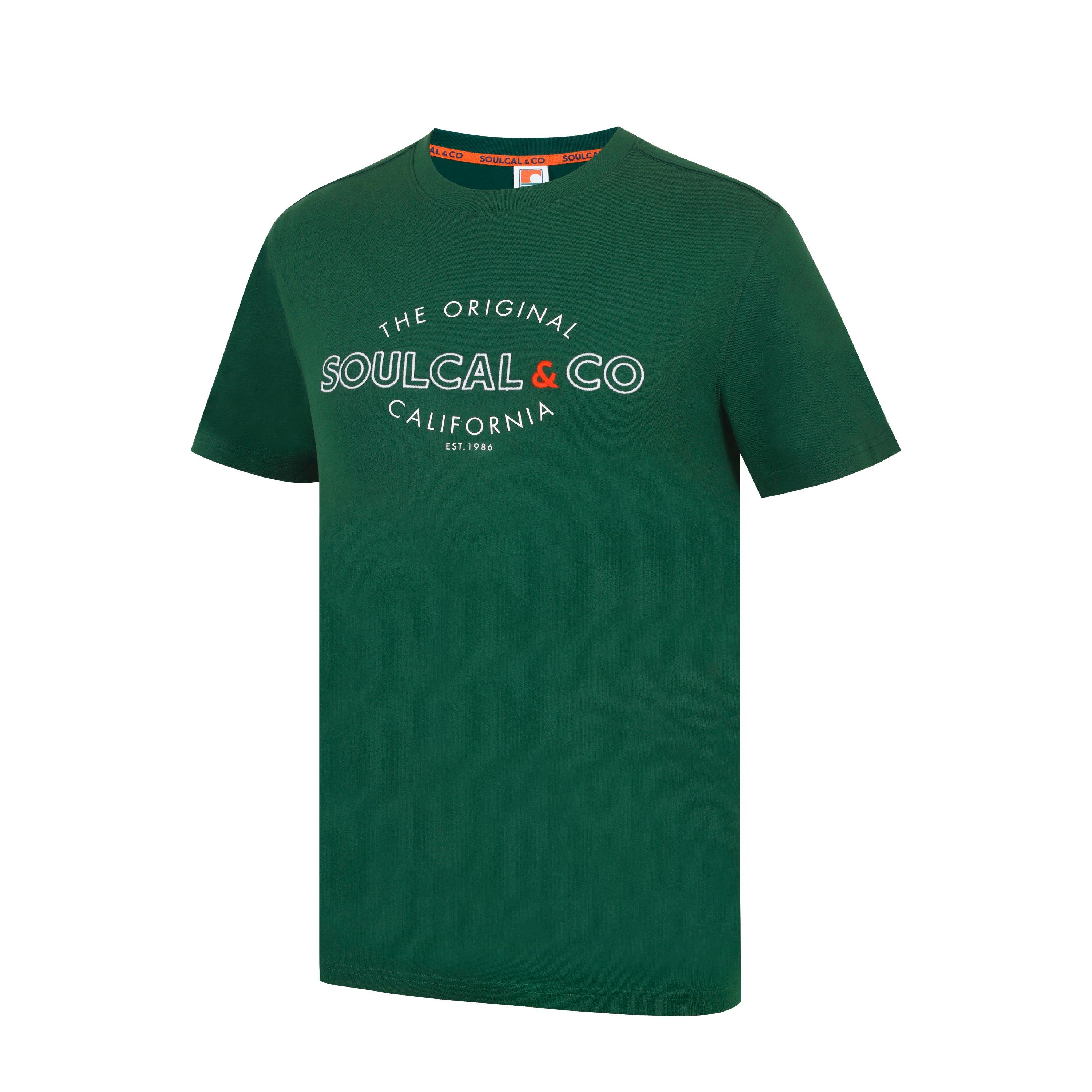 Green Curved - SoulCal - Graphic Print T-Shirt Men’s - 3