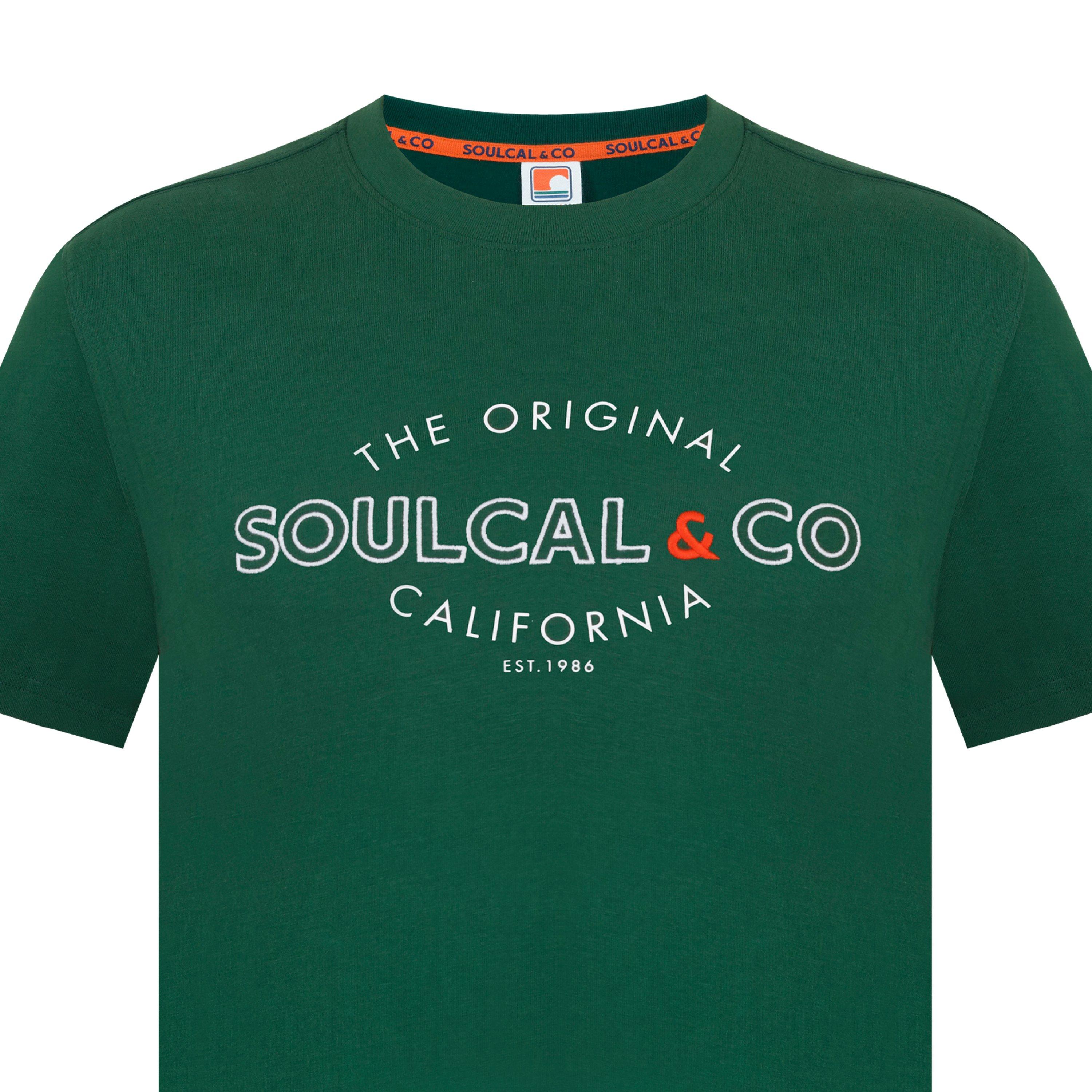 Green Curved - SoulCal - Graphic Print T-Shirt Men’s - 4