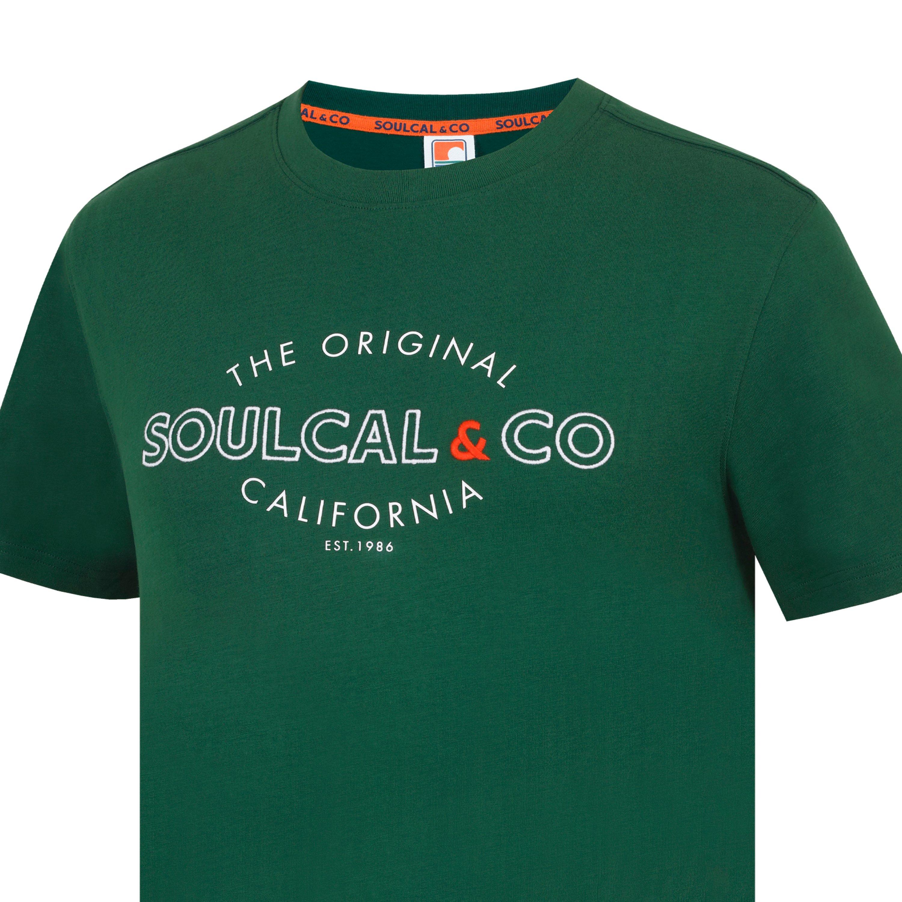 Green Curved - SoulCal - Graphic Print T-Shirt Men’s - 5