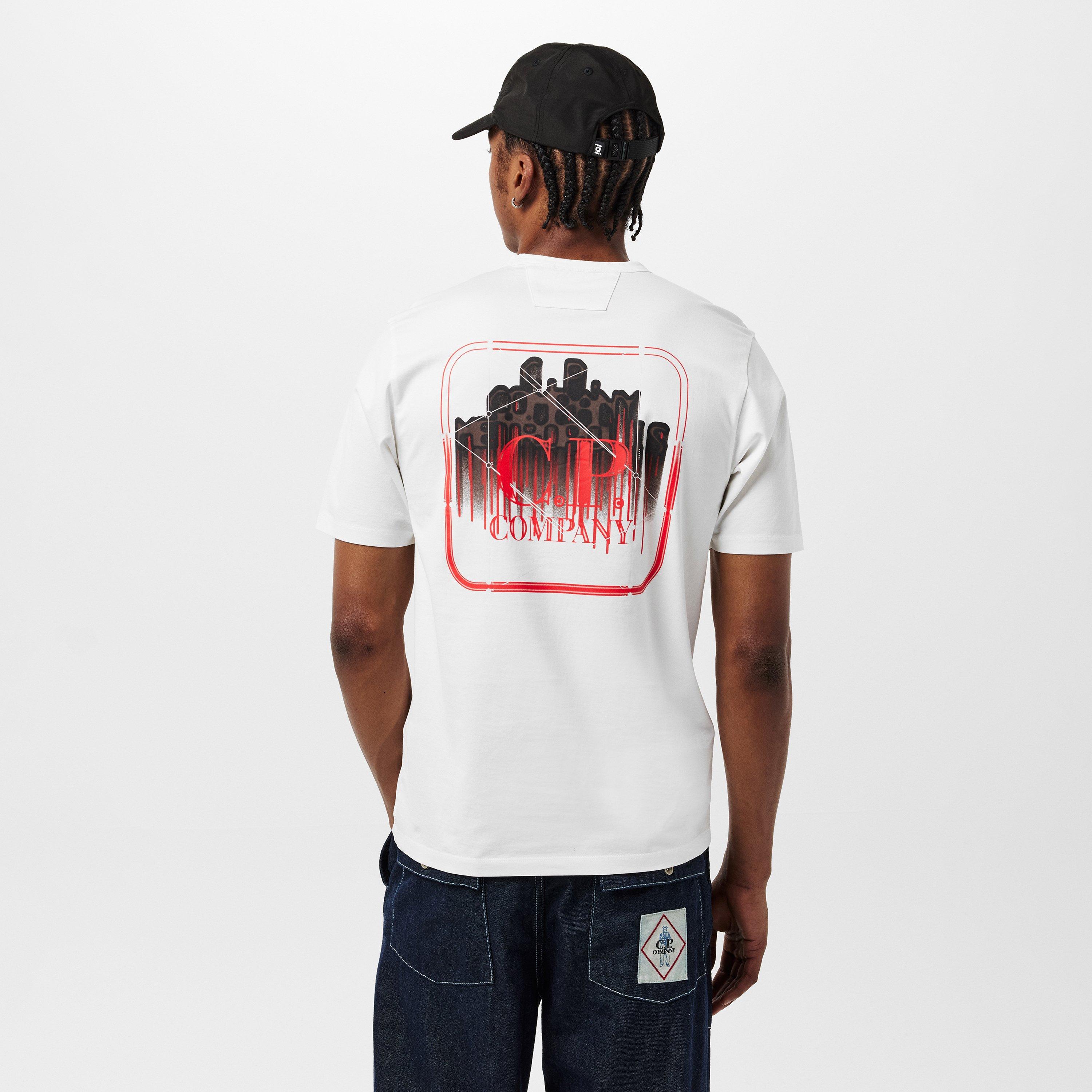Gauze White 103 - CP Company Metropolis - Back Logo T-Shirt - 3
