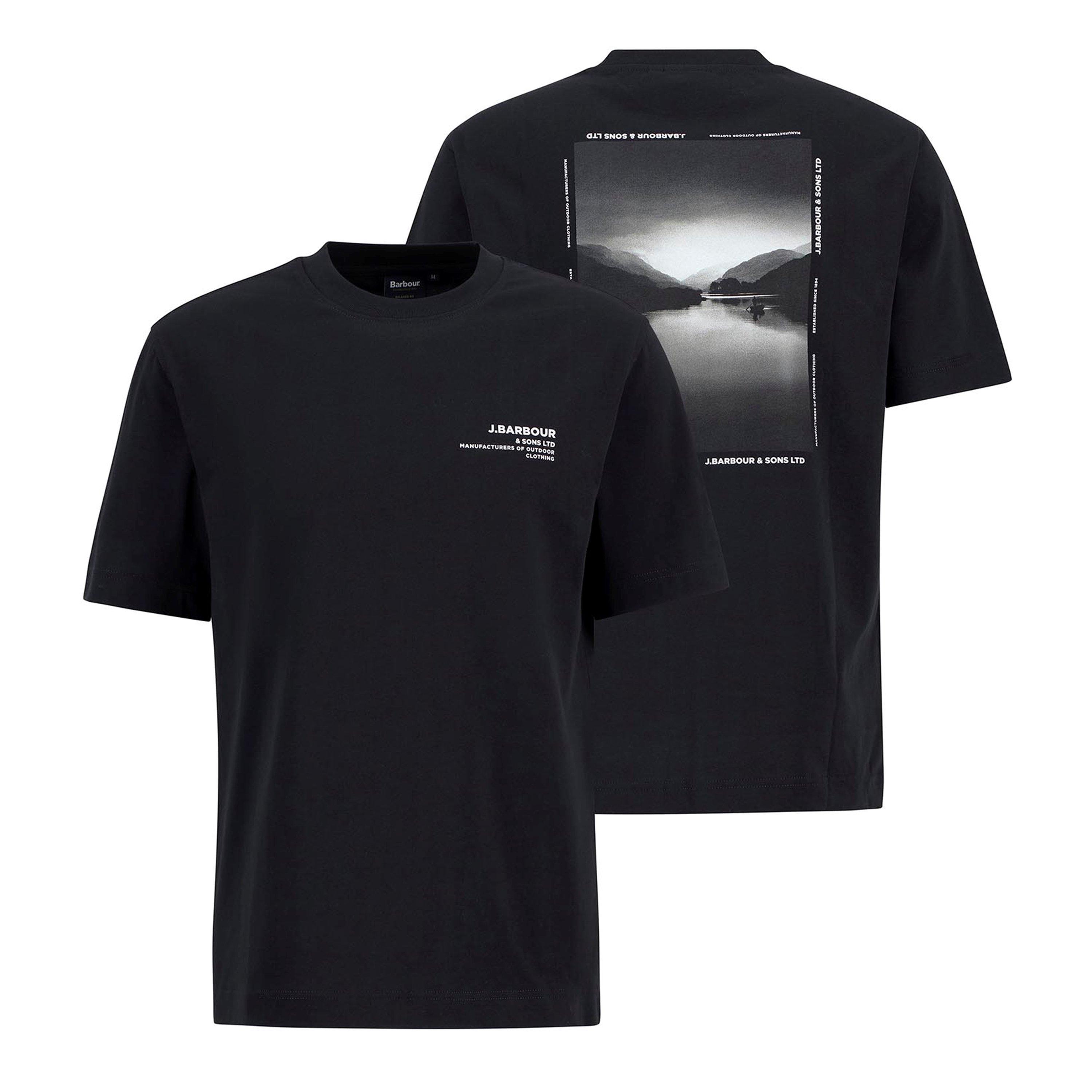 Barbour Men's Parkend Graphic T-Shirt - Black Bk31 - XL