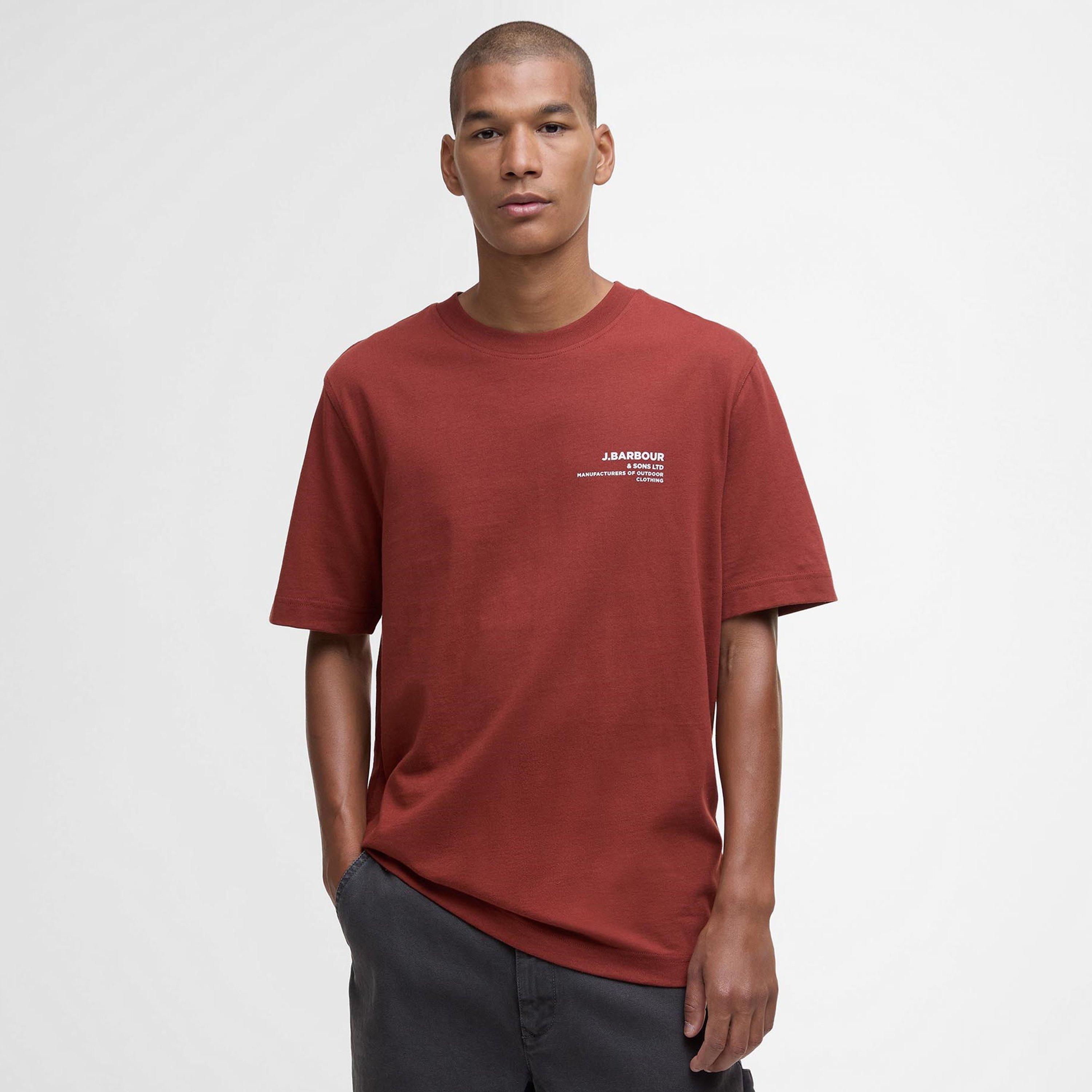 Fired Brck RE72 - Barbour - Mens Parkend Graphic T-Shirt - 2