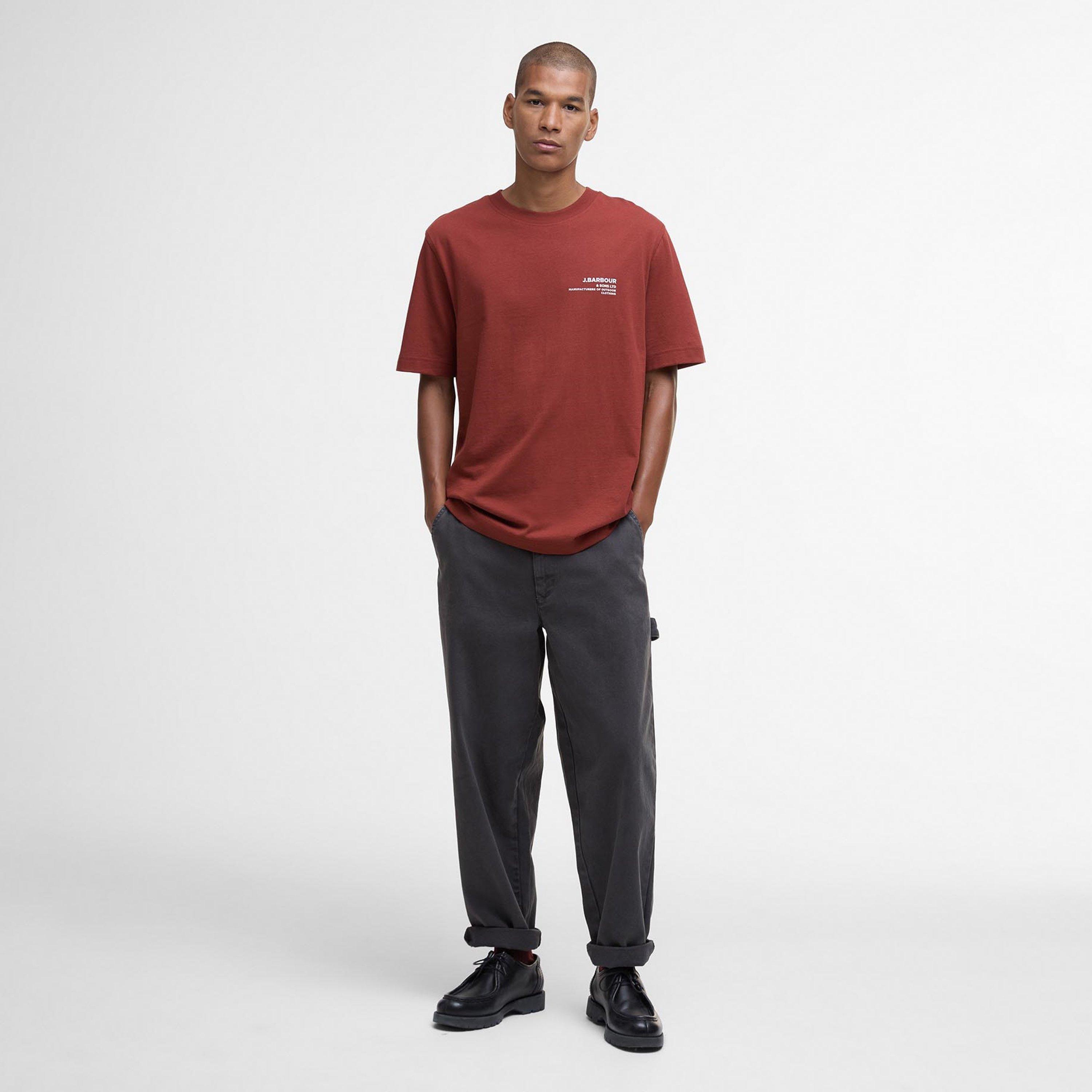Fired Brck RE72 - Barbour - Mens Parkend Graphic T-Shirt - 5