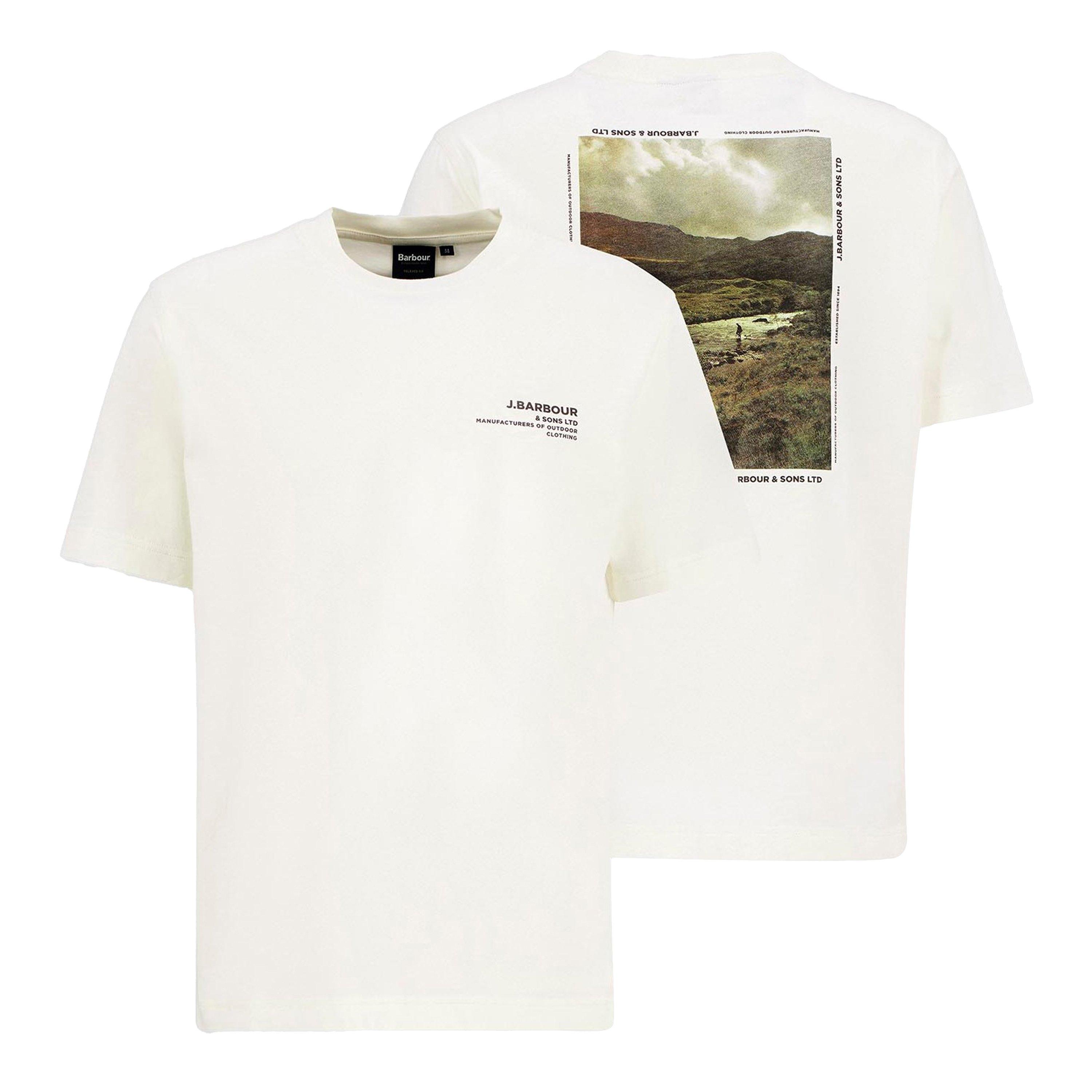 Barbour Men's Parkend Graphic T-Shirt - Whspr Whte Wh32 - S