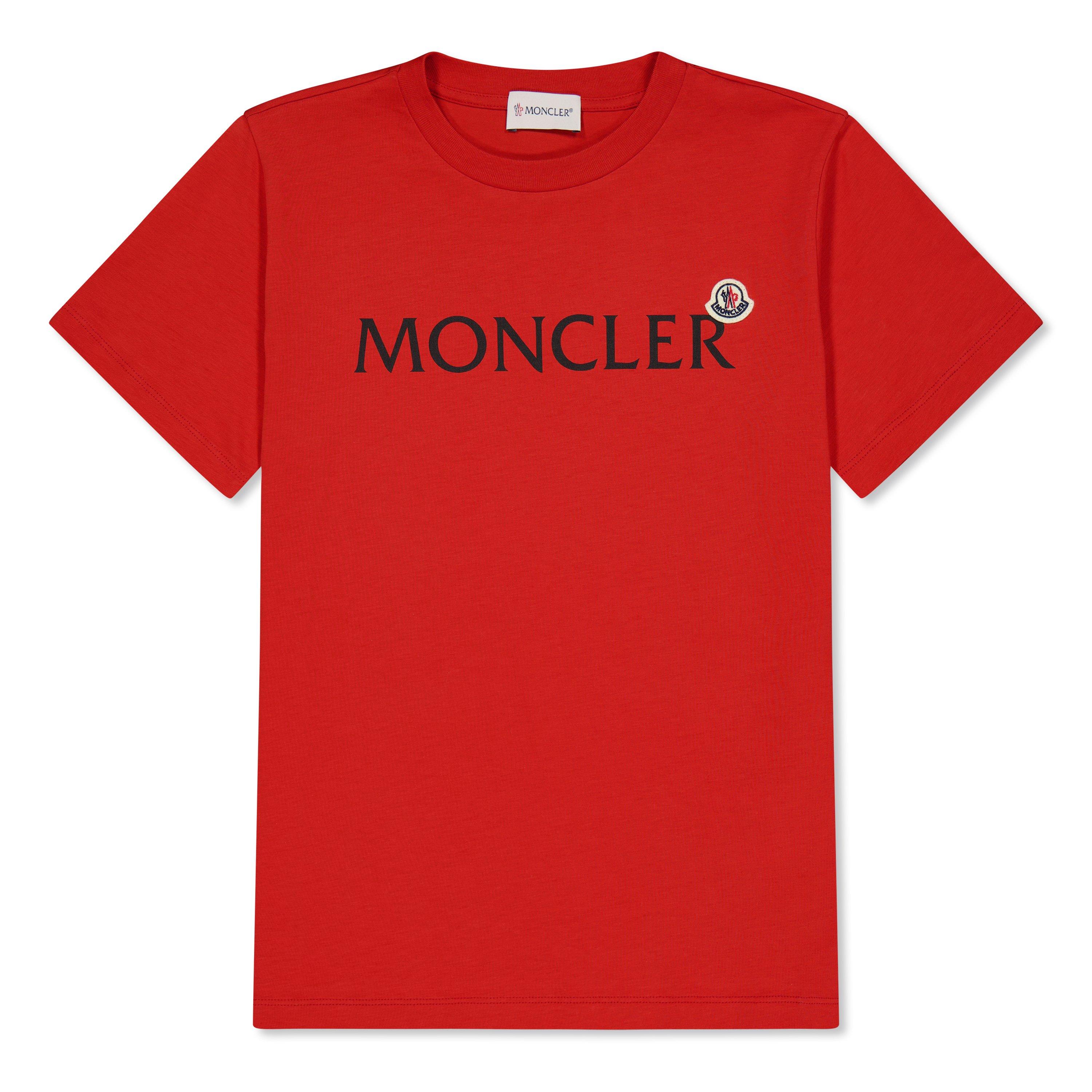 MONCLER ロゴ刺繍 Tシャツ レッド レッド（赤）系 MONCLER(モンクレール) Tシャツ・カットソー