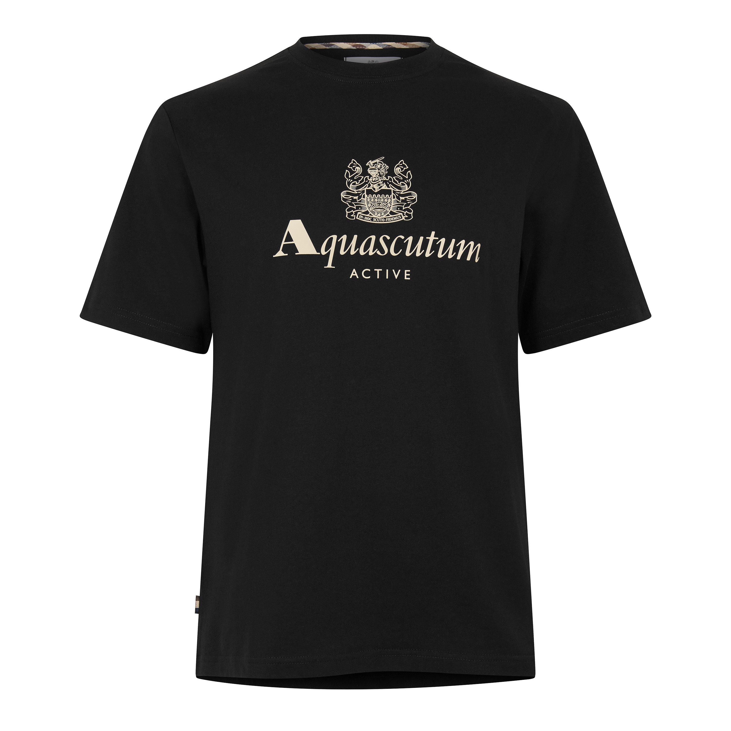 Black - Aquascutum - AquAct Logo Tee Sn62 - 1