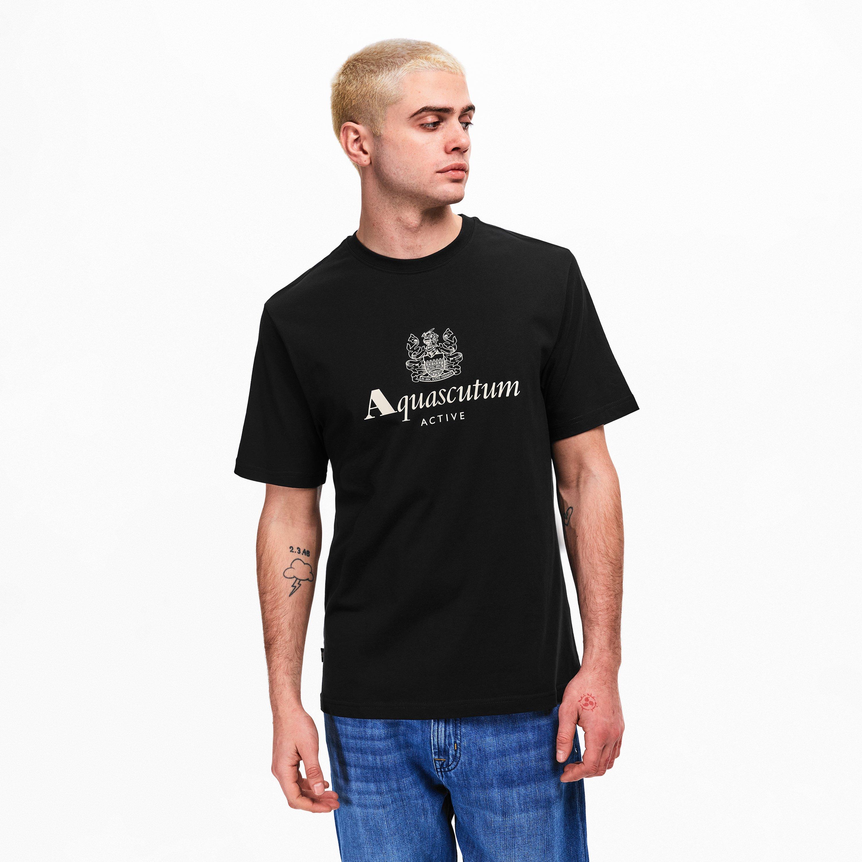 Black - Aquascutum - AquAct Logo Tee Sn62 - 3