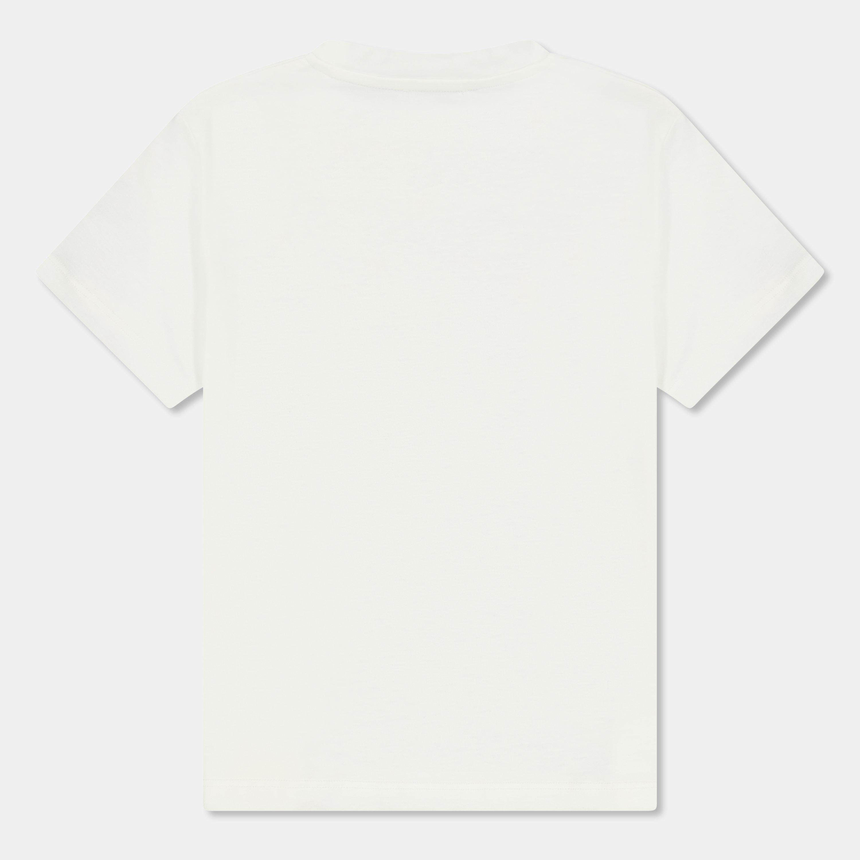 2W070 Wht/Multi - Versace - Unisex Kids' Large Logo Regular Fit T-Shirt - 2