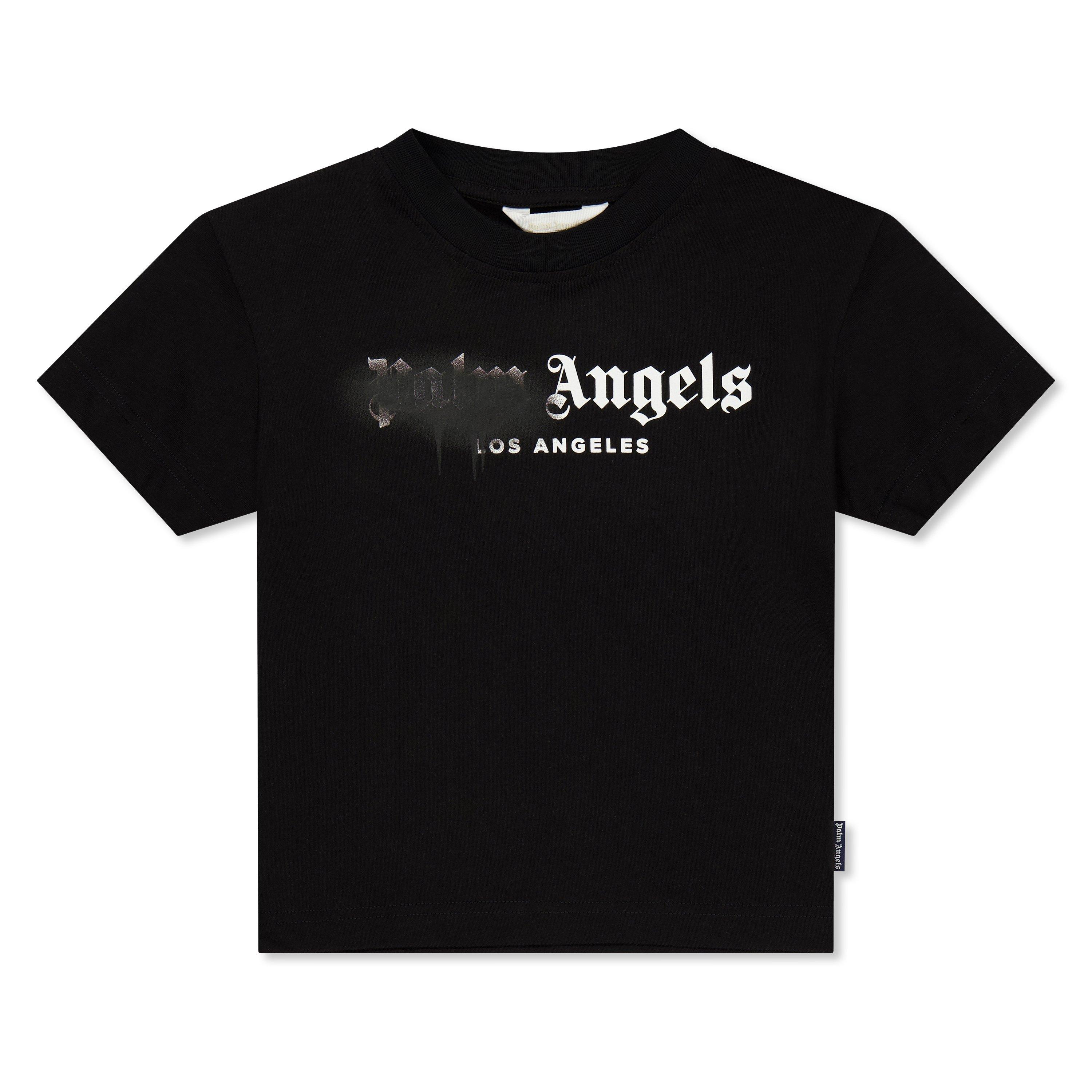 Black/Black - Palm Angels - Unisex Kids' Spray T-Shirt - 1