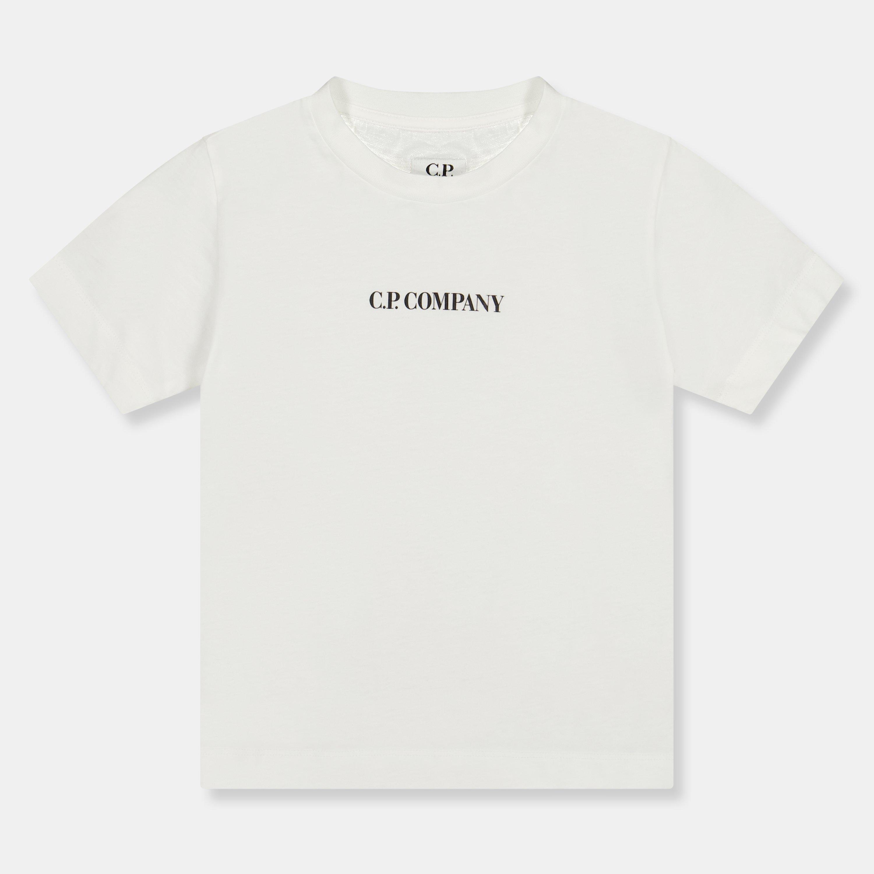 Cp Company Boys Kids' Centre Logo T-Shirt - White 10135 - 10Y