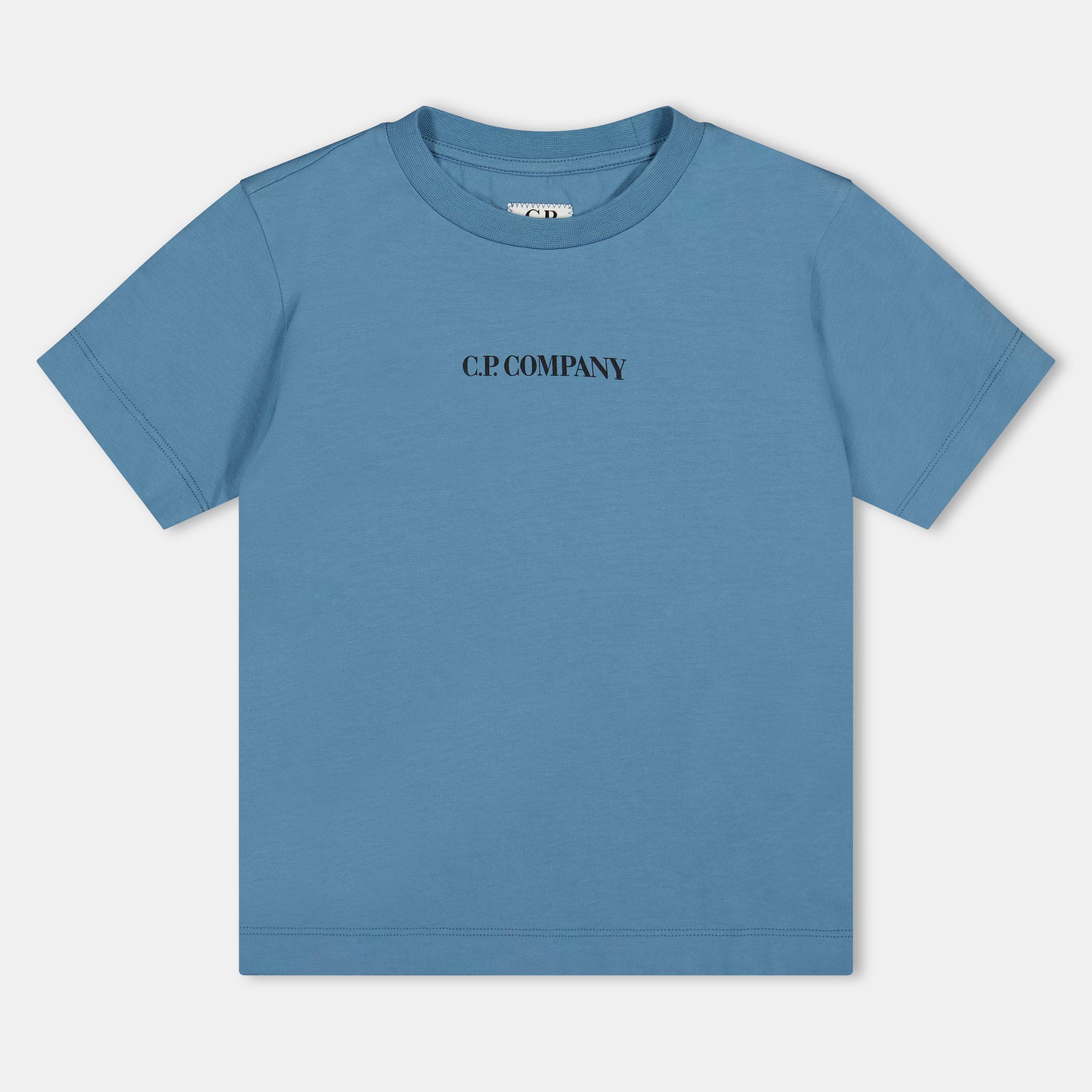 CP Company Kids' Centre Logo T-Shirt - Aegean 40589 - Size 14Y