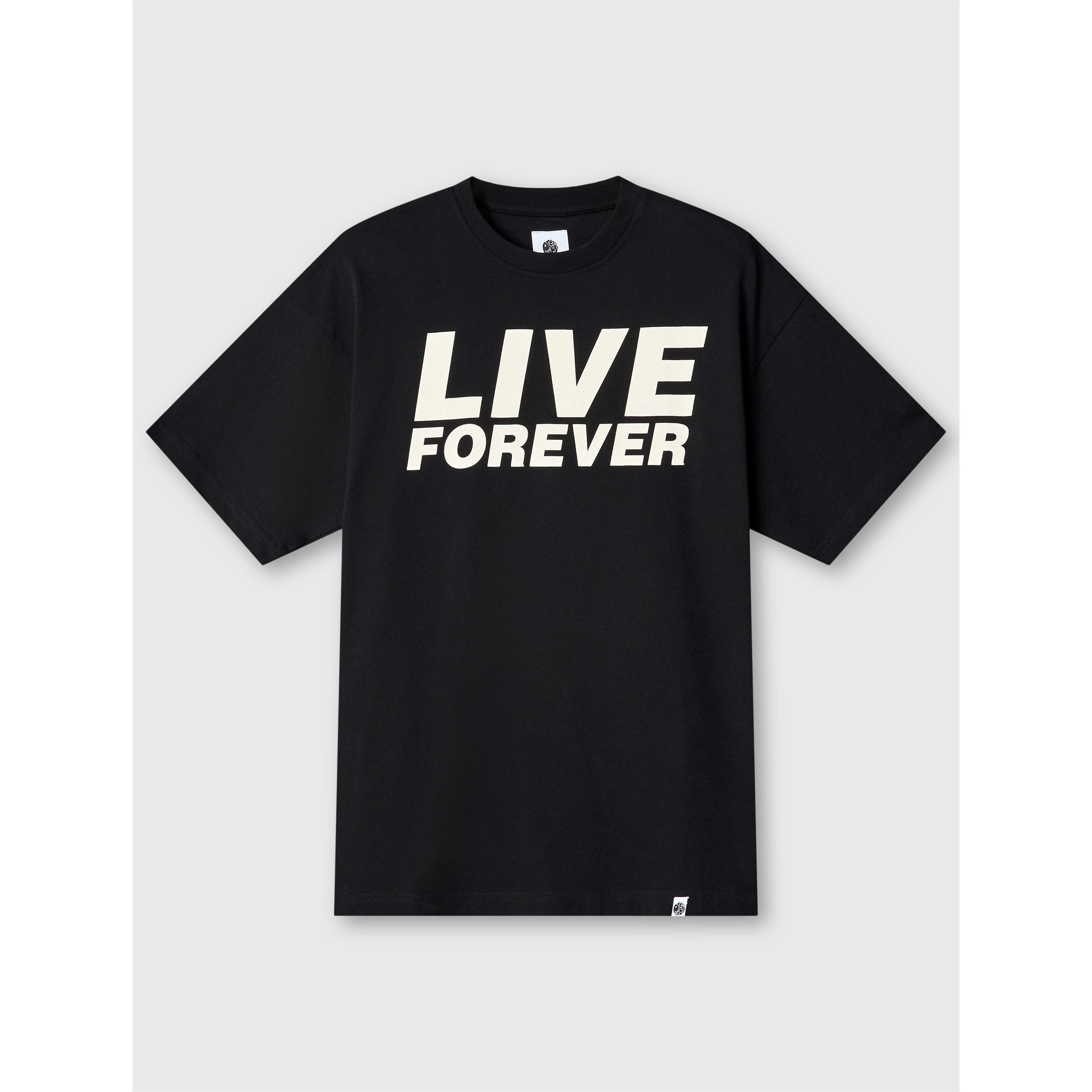 Pretty Green Men's Pg Live Forever Tour Regular Fit T-Shirt - Black - Large