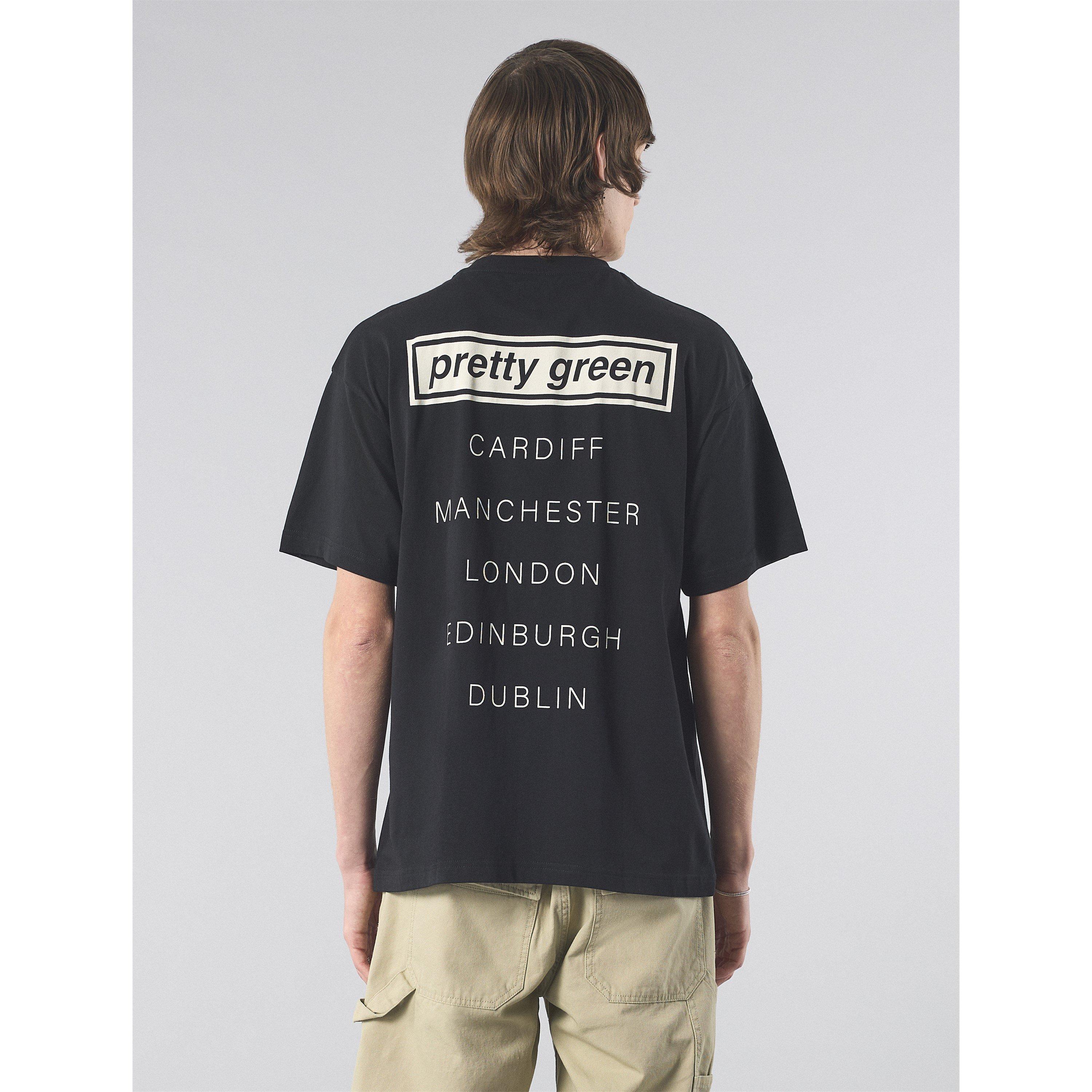 Preto - Pretty Green - Men&#x27;s PG Live Forever Tour Regular Fit T-Shirt - 4